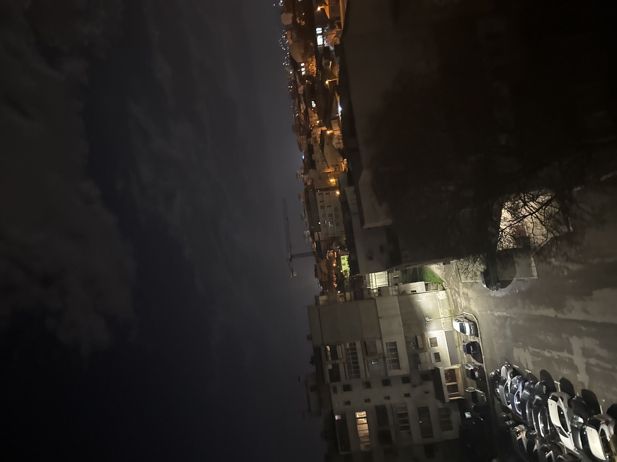 Foggy night scenes captured across Varna, Bulgaria urban areas