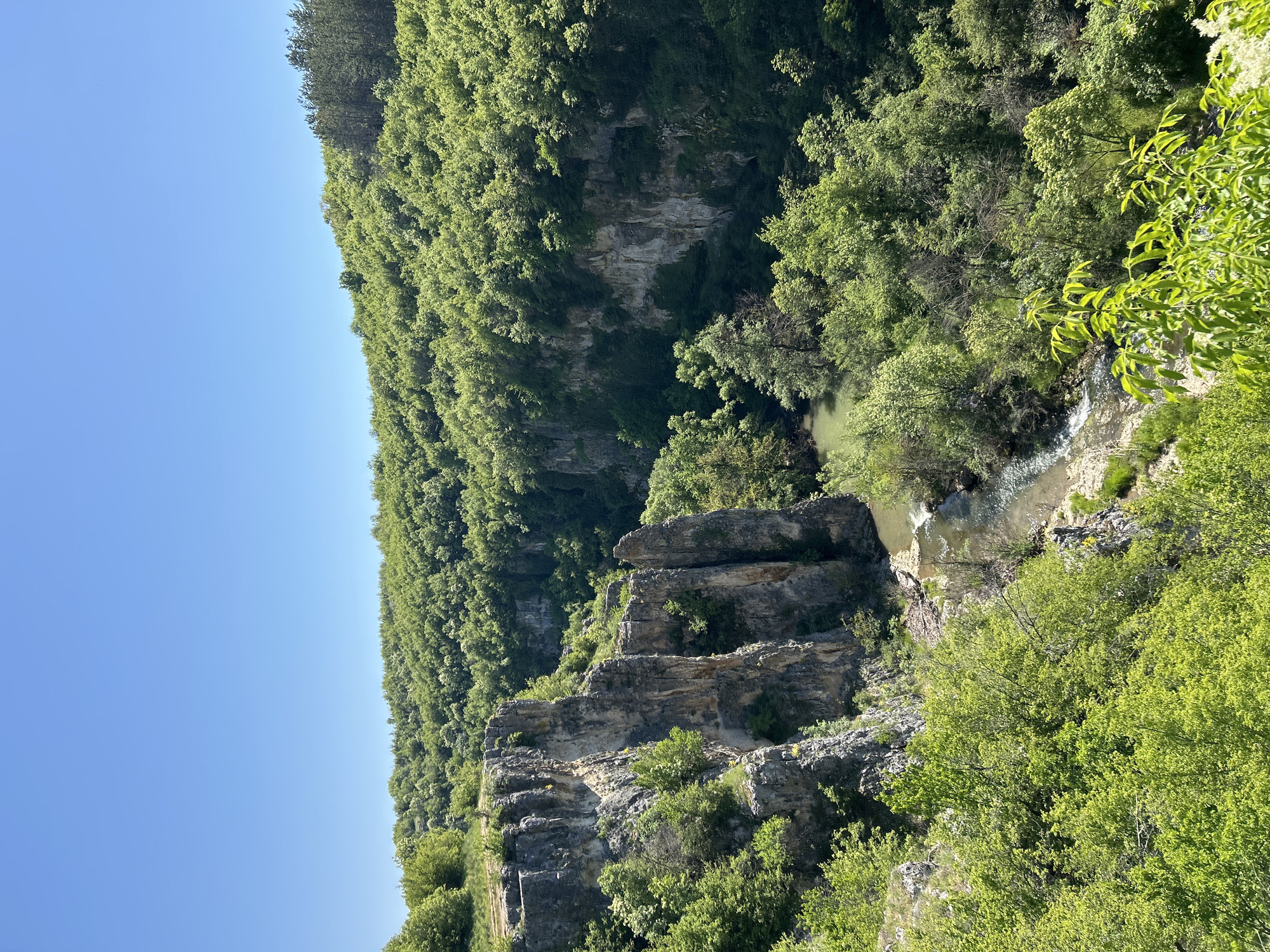 Natural gorge with flowing water observed in Emen, Bulgaria