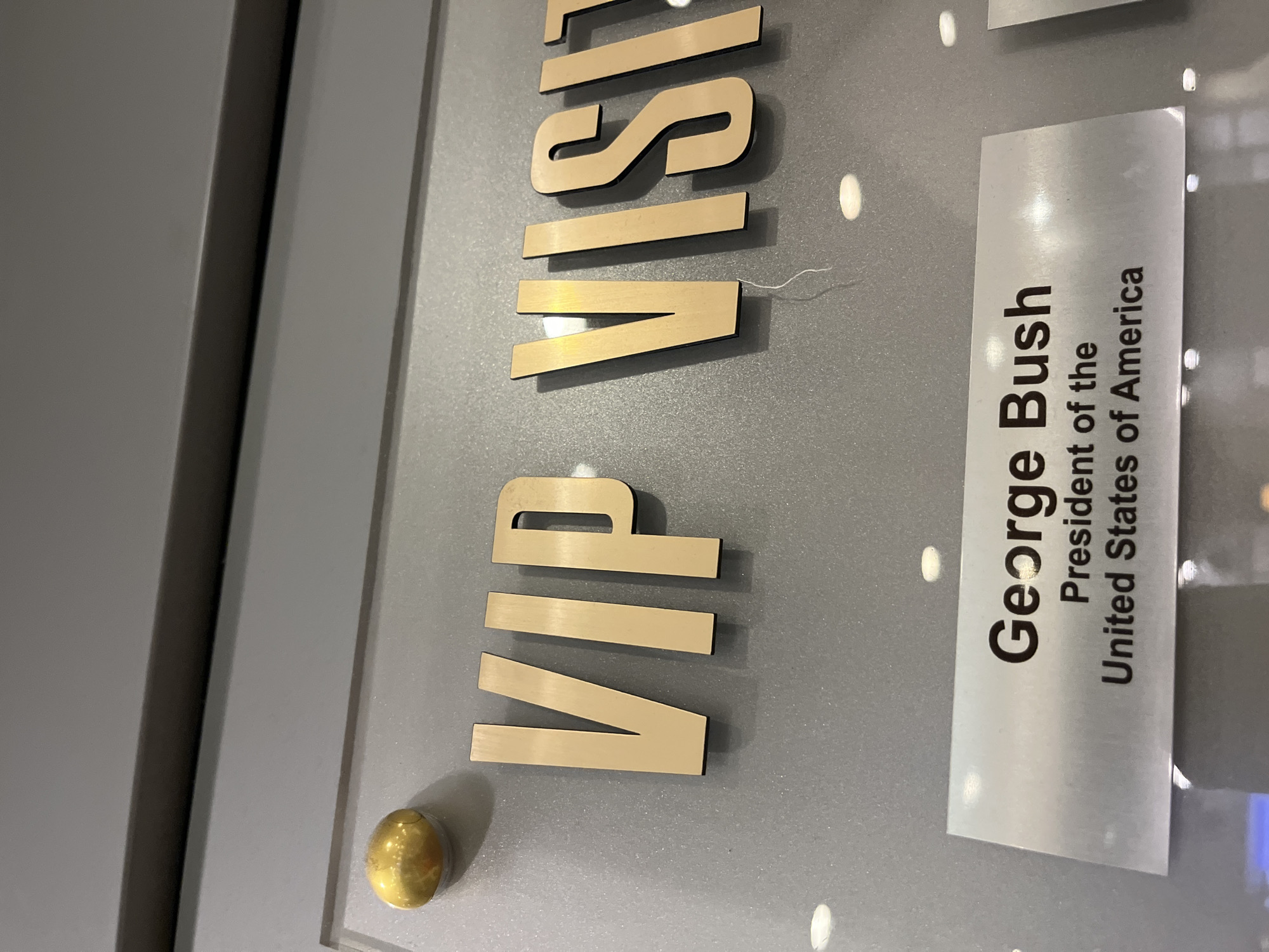 VIP hotel signage shows US President Bush visit to Moscow