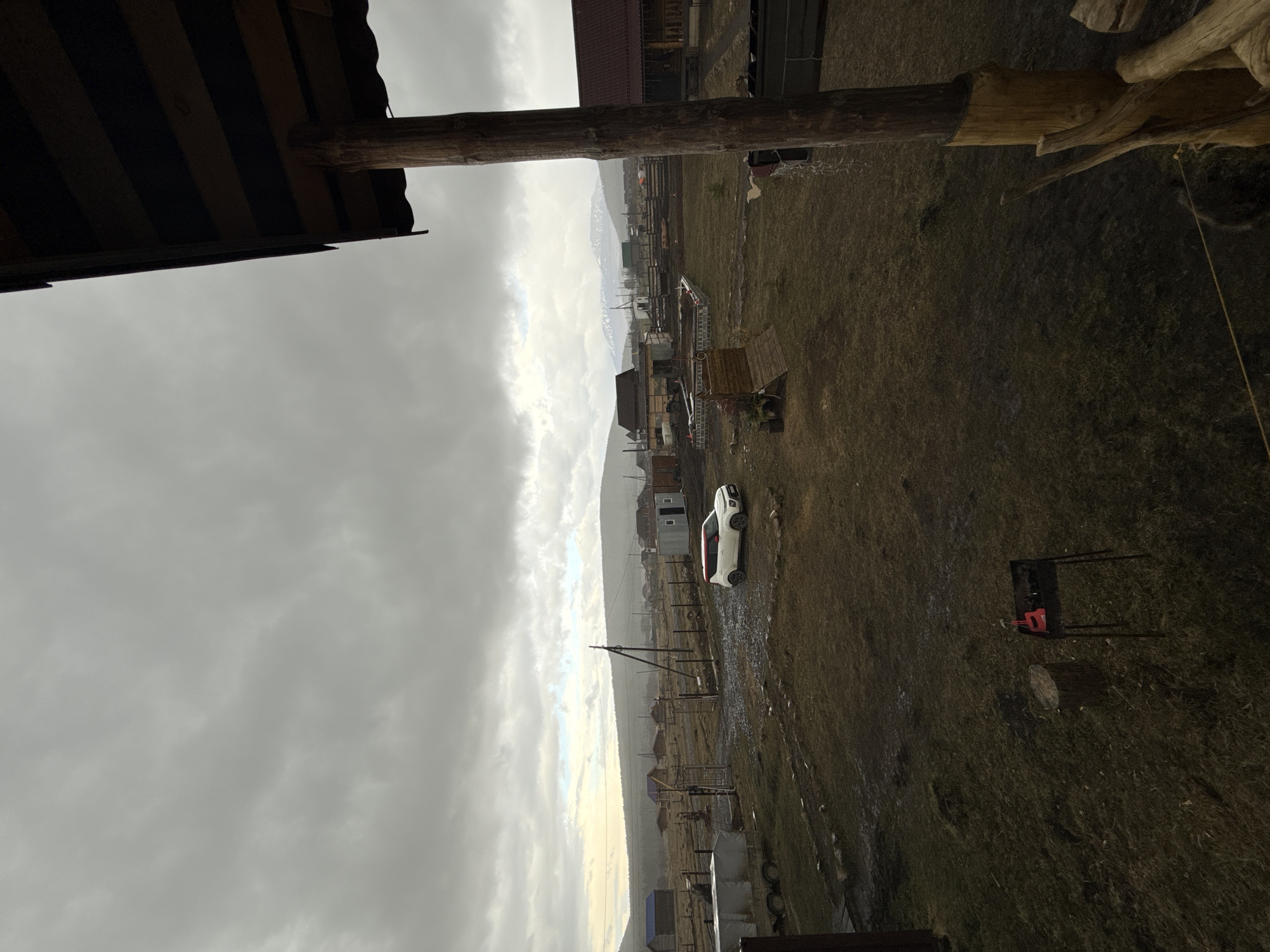 Overcast skies documented over rural Kordonnyi, Russia landscape