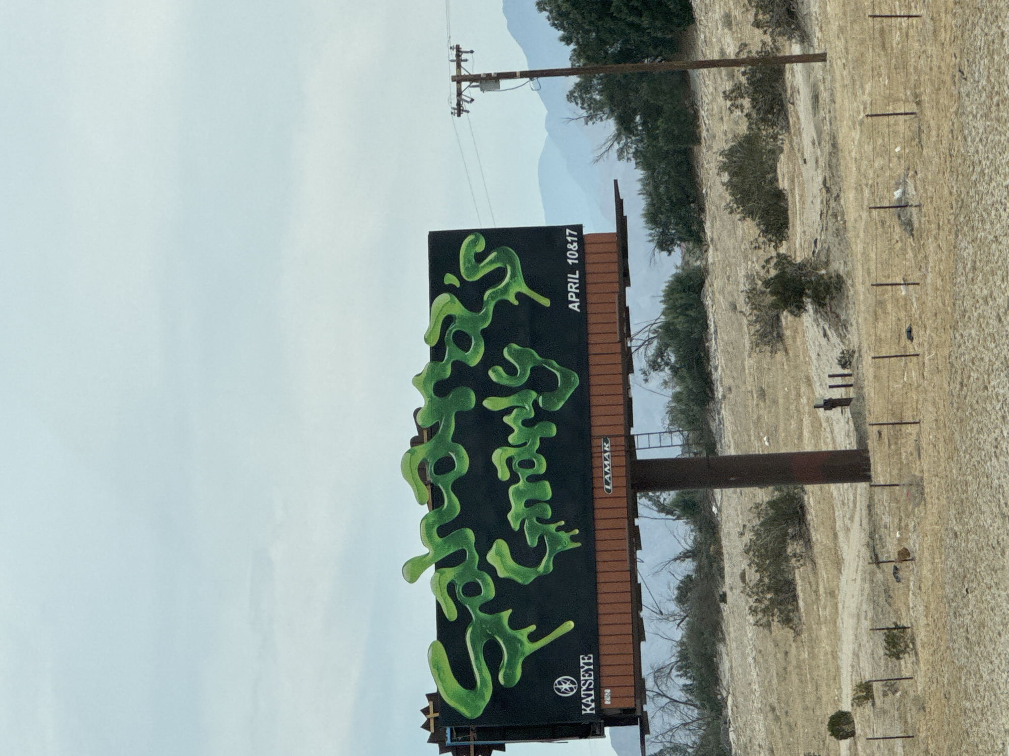 Katseye-sponsored billboard displays April dates in Cathedral City