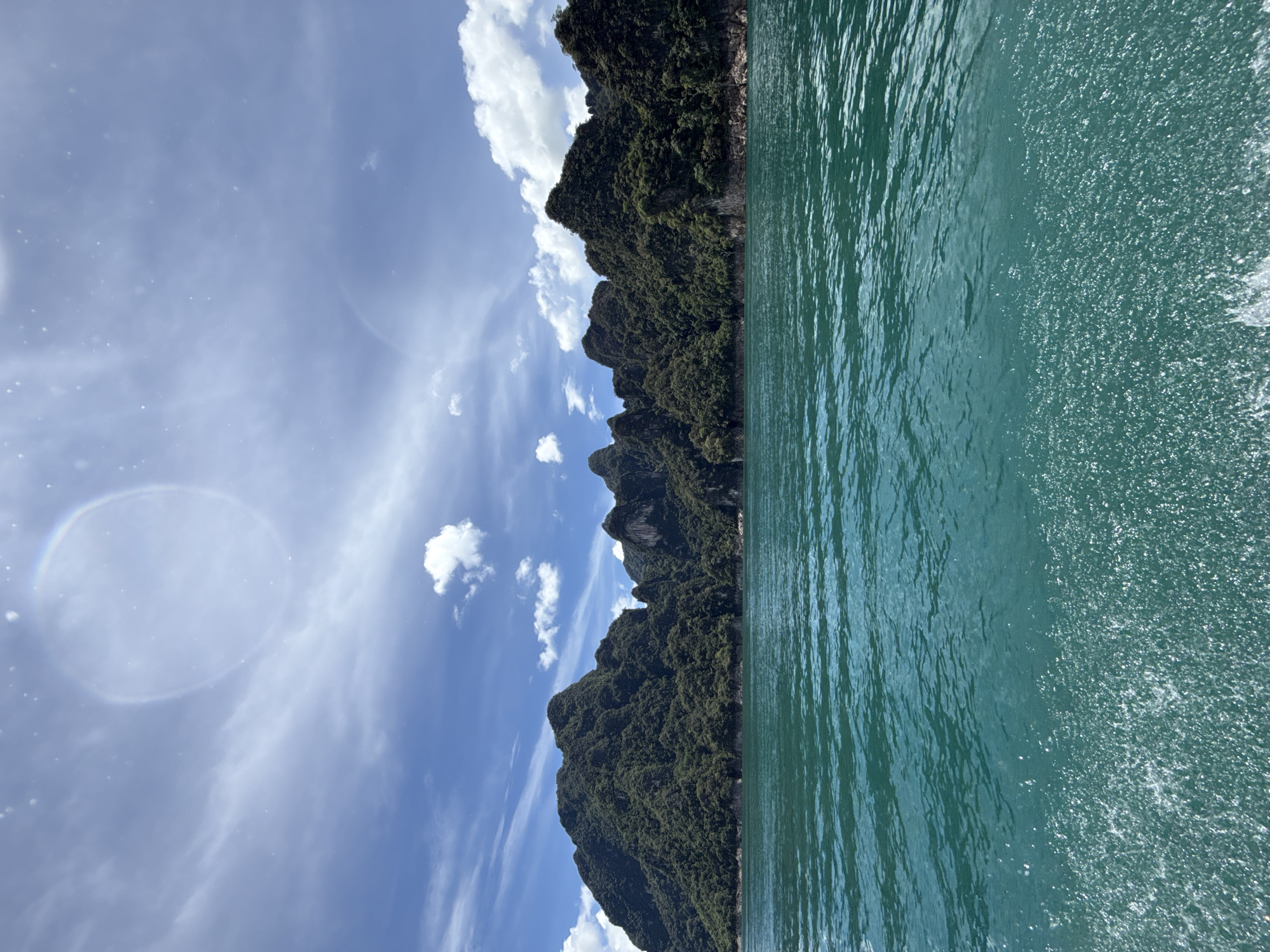 Turquoise lake and karst mountains at Khao Phang, Thailand