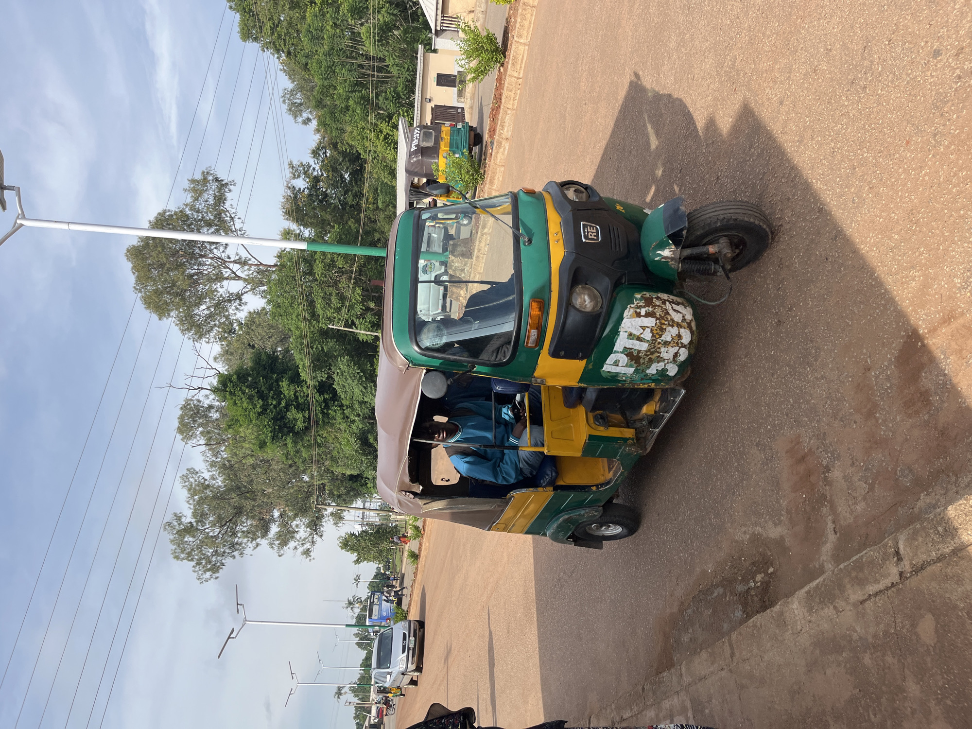Busy morning street scene in Bukuru, Nigeria