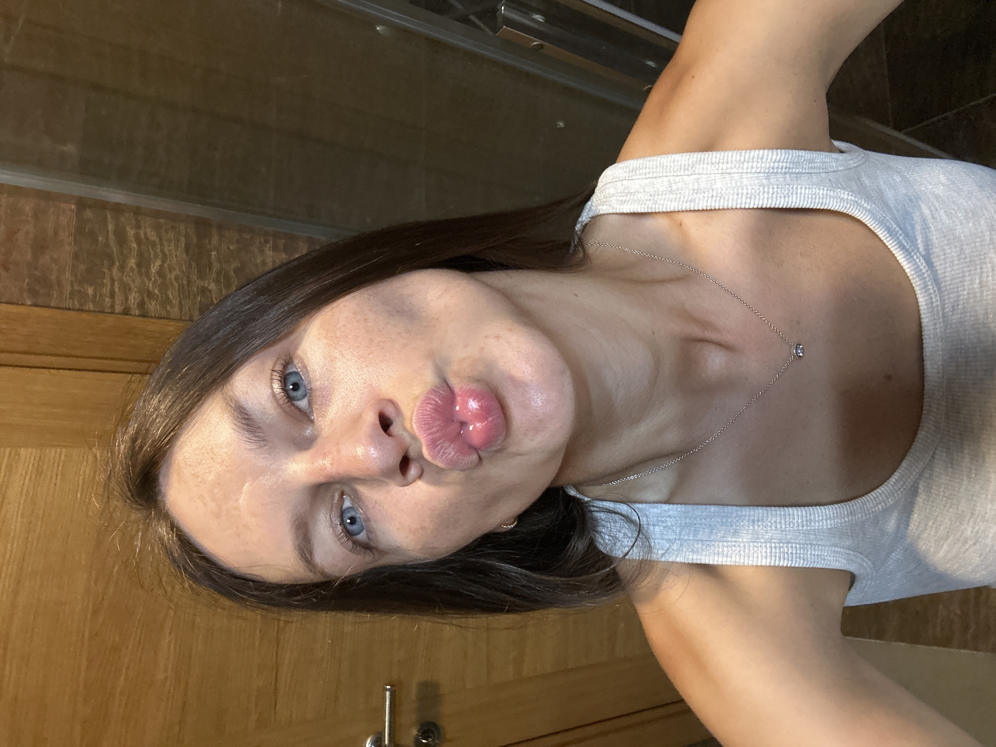 Bathroom mirror selfie session in Donji Pobori, Montenegro
