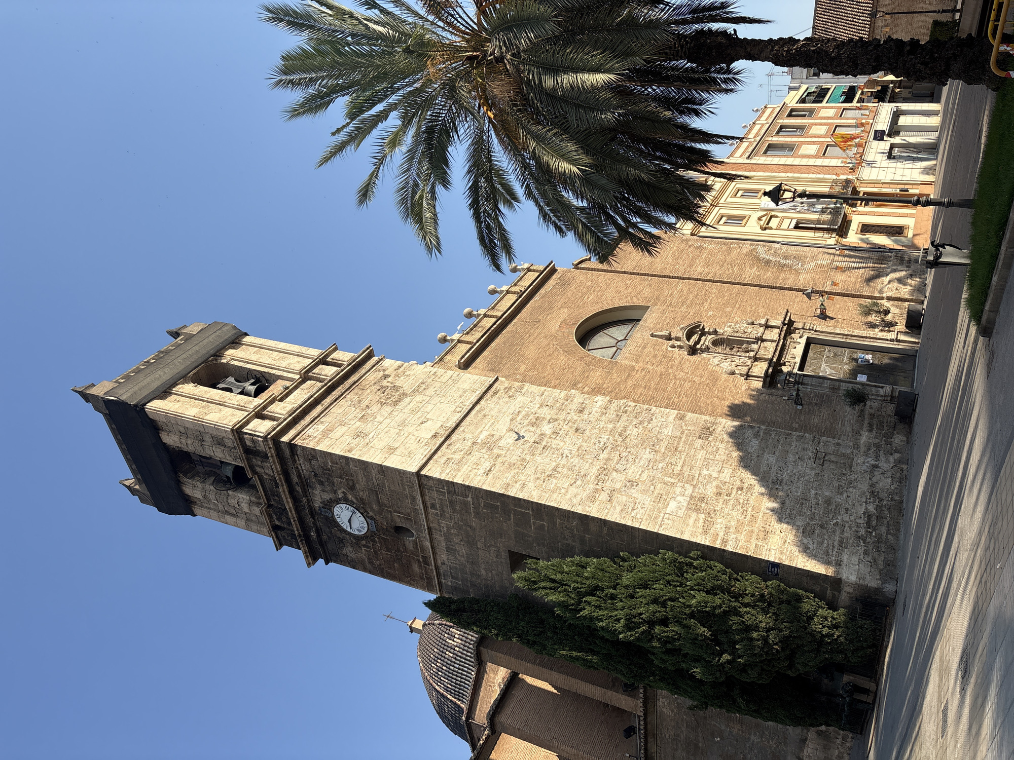 Around Valencia's Basilica dels Desemparats on a sunny July morning