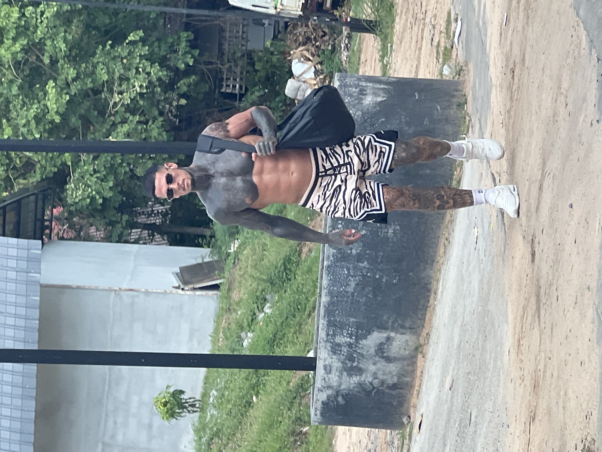 Morning street activity observed in Ban Bang Rak, Thailand