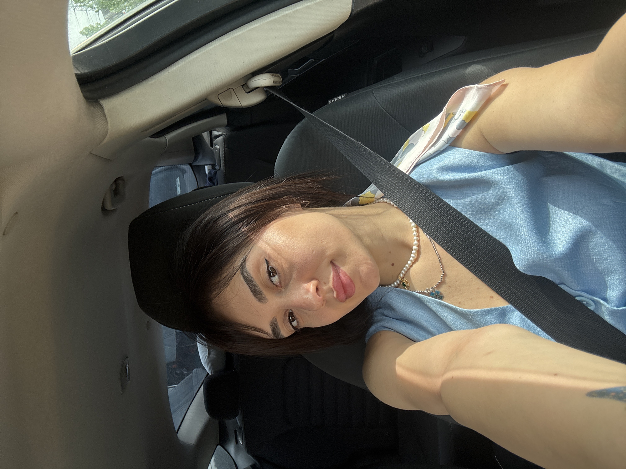 Woman photographed in driver's seat during traffic stop in Tbilisi