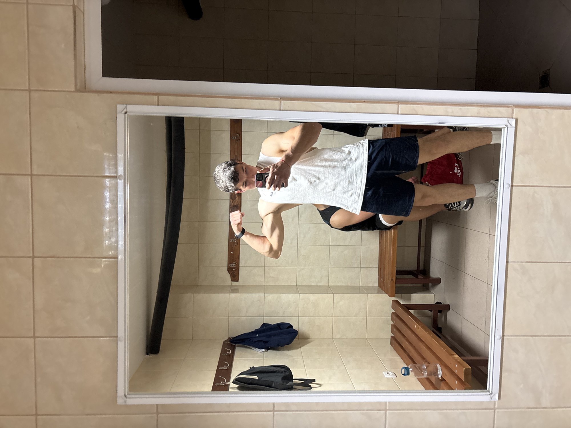 Men work out together at Zlatograd gym facility