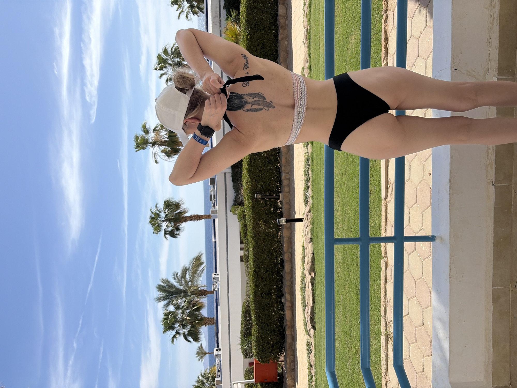 Woman relaxes at Red Sea resort in Sharm El Sheikh