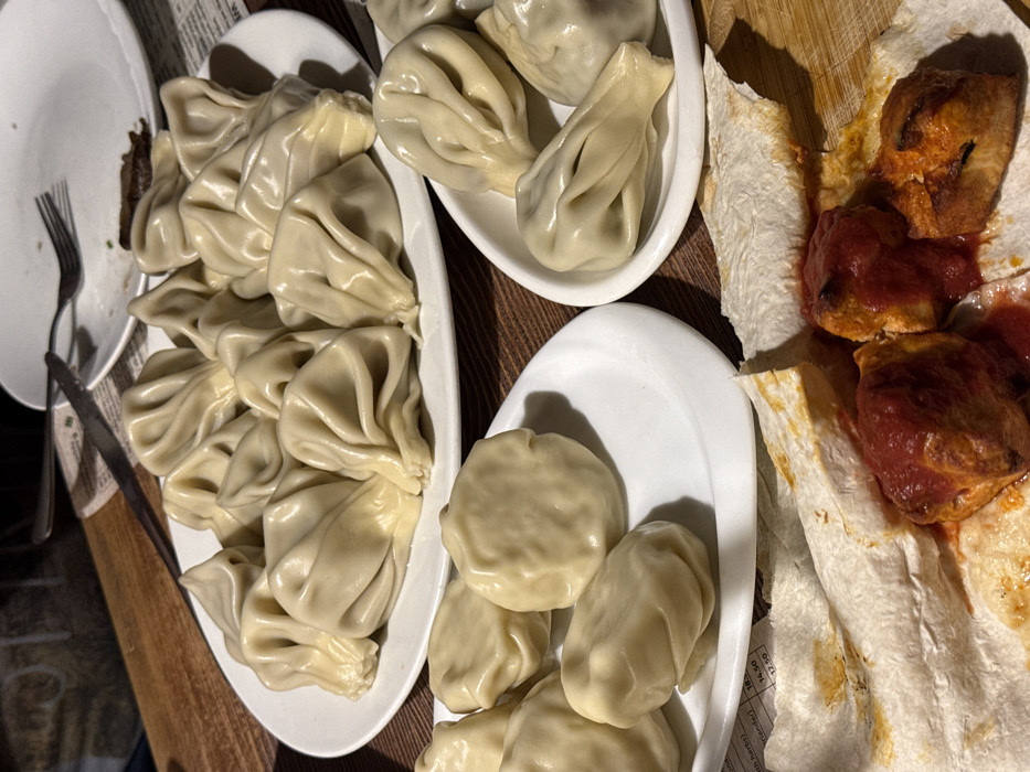 Traditional Georgian dining experience documented in Tbilisi restaurant