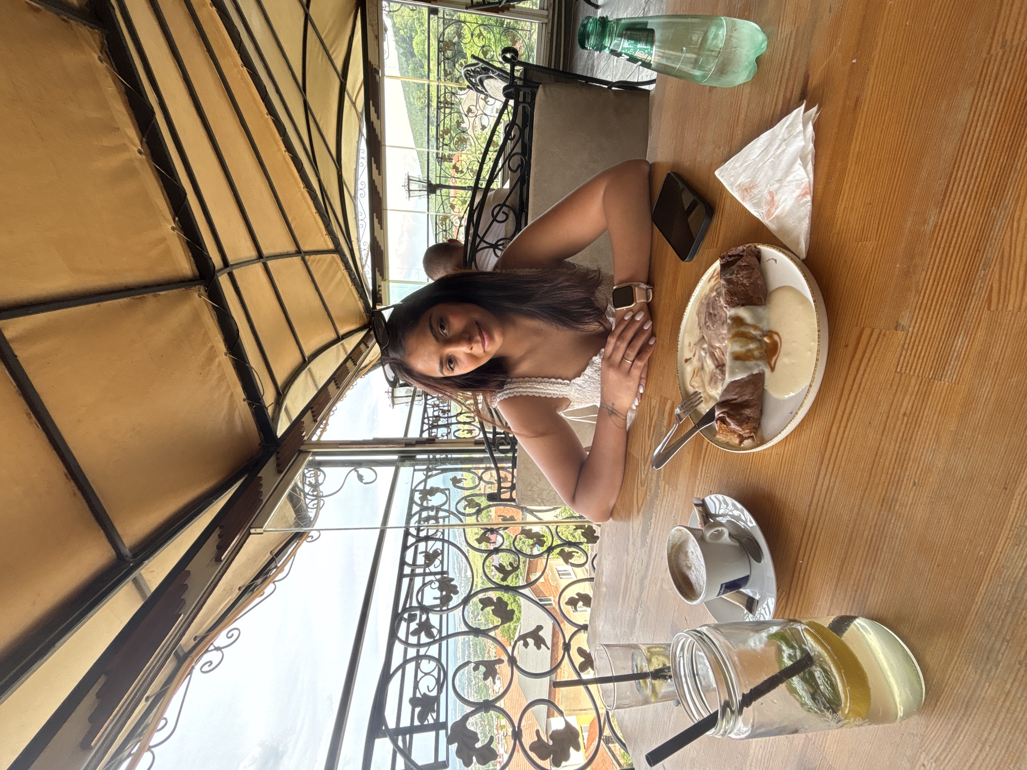 Terrace afternoon in Sofia, coffee and city views