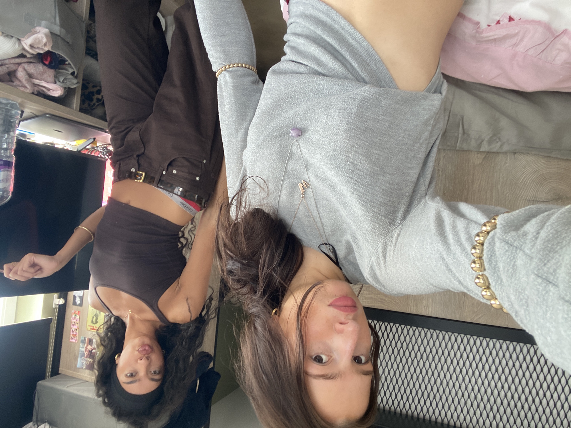 Two women spotted in London wearing casual clothing