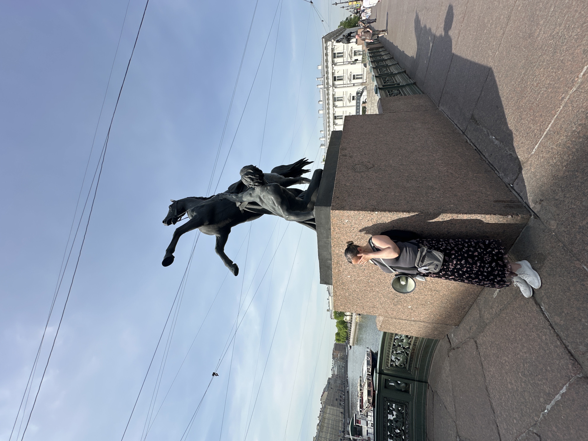 Morning street life documented across central Saint Petersburg