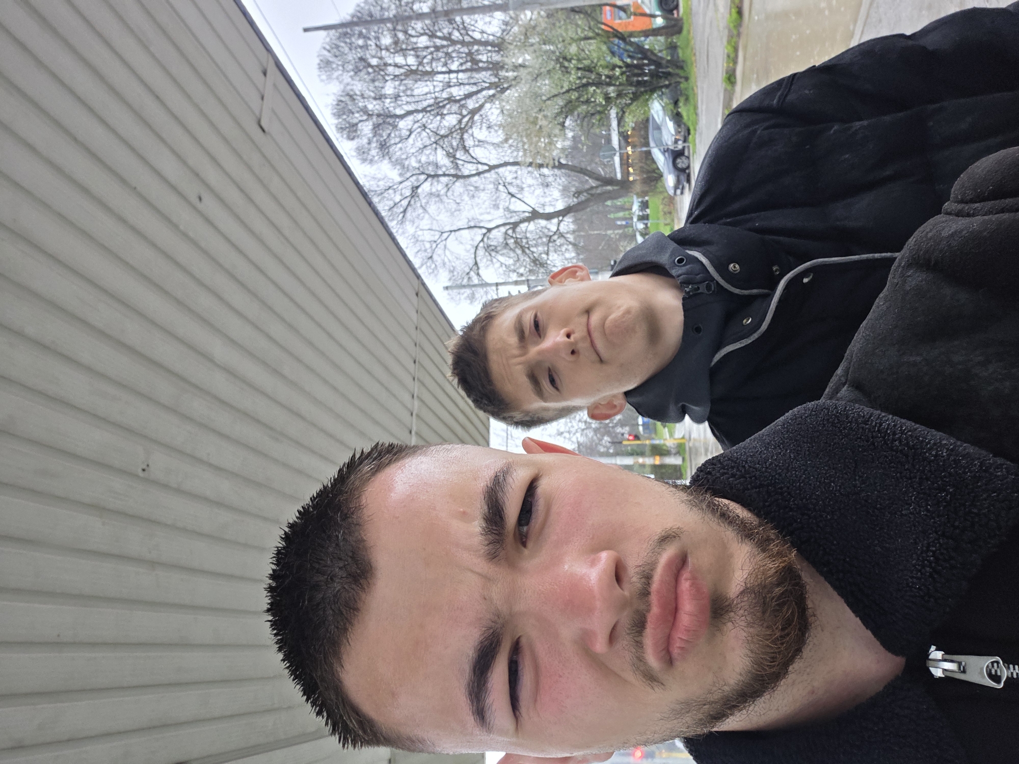 Two men photographed taking selfie in Sofia, Bulgaria