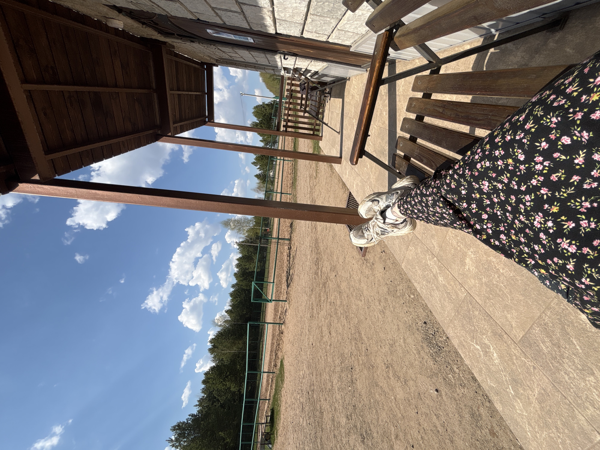 Woman poses for photos during outdoor pizza gathering in Russia