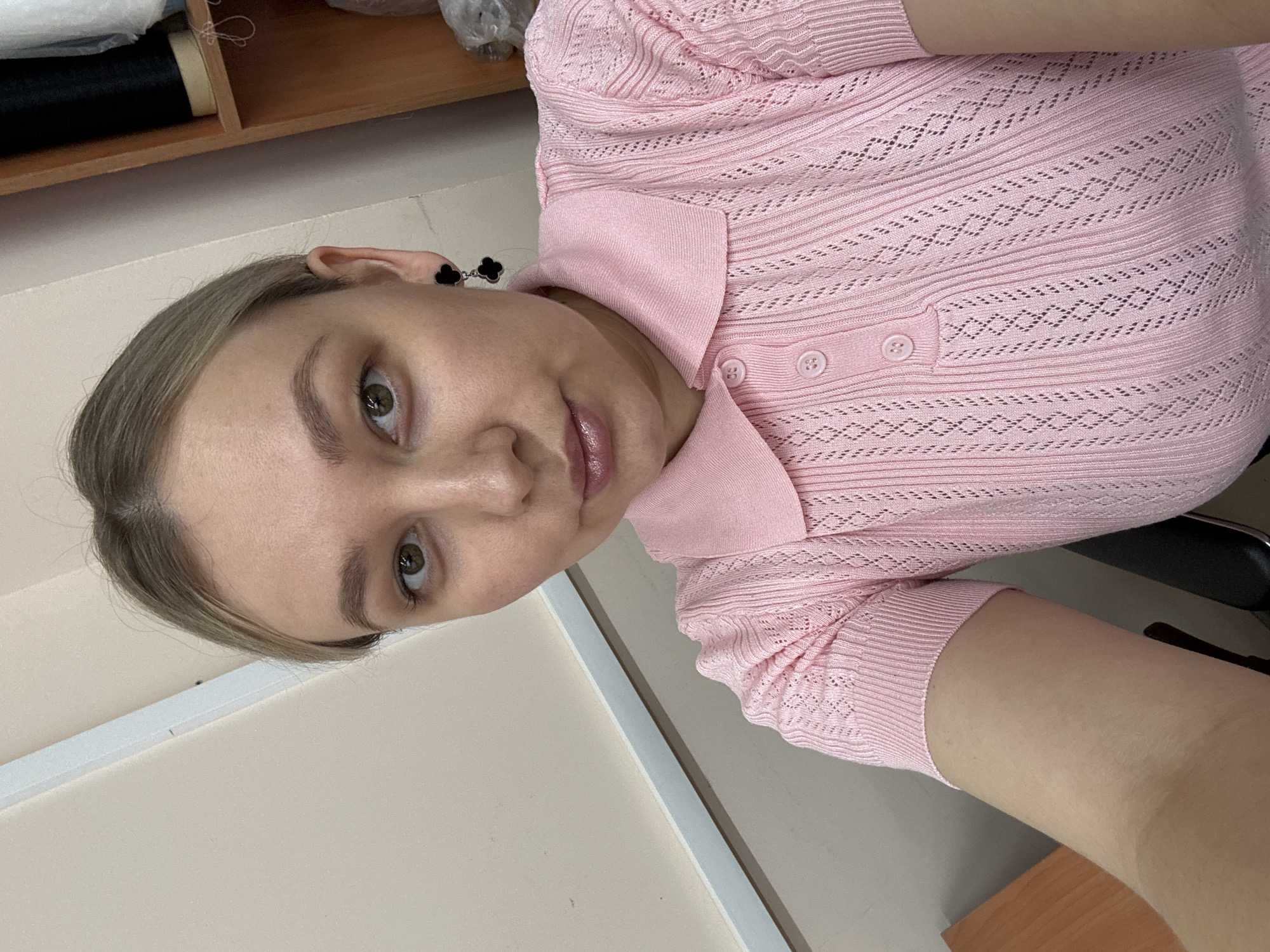 Woman takes early morning selfies in Chaikovsky, Russia