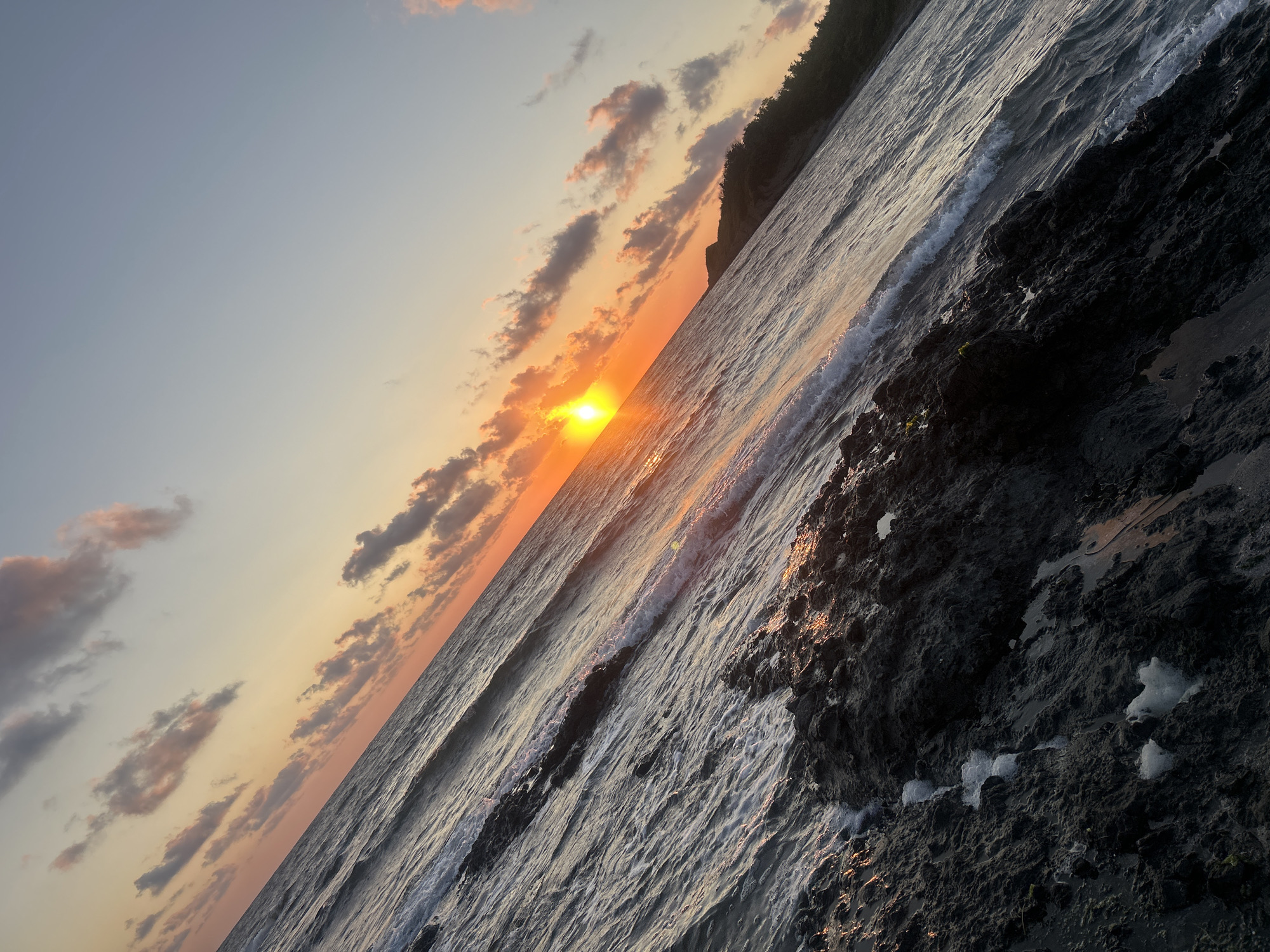 Golden hour on the Black Sea coast in Tsarevo