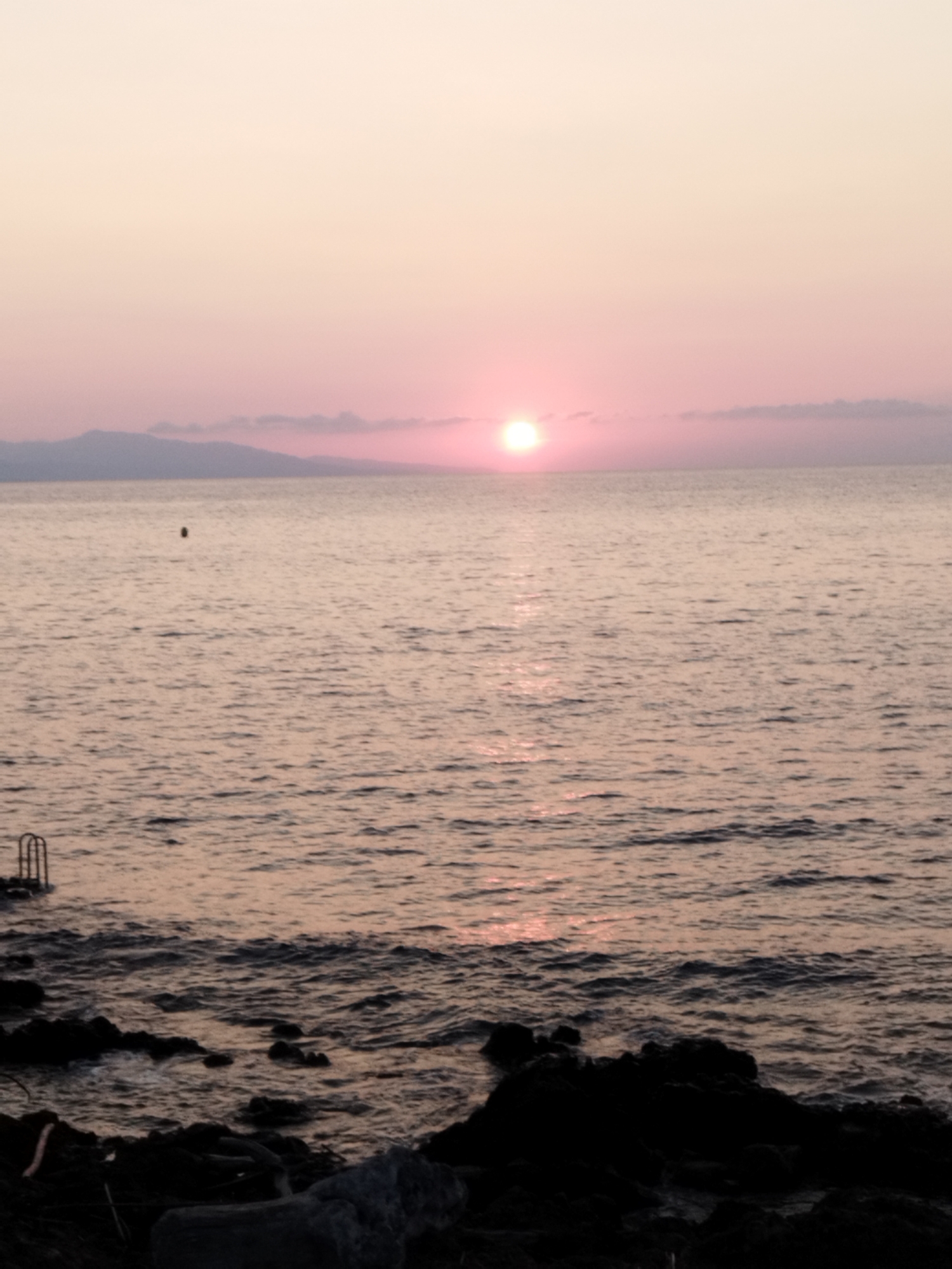 Sunset from an Antibes terrace over the Mediterranean
