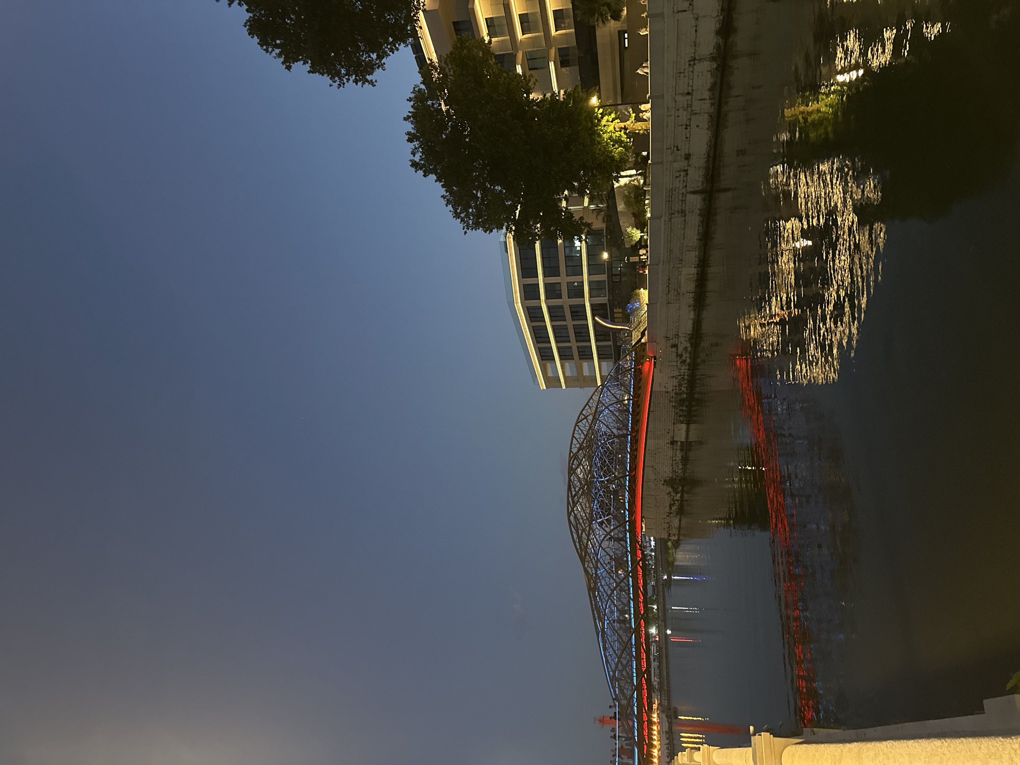 Sochi waterfront lights up at dusk
