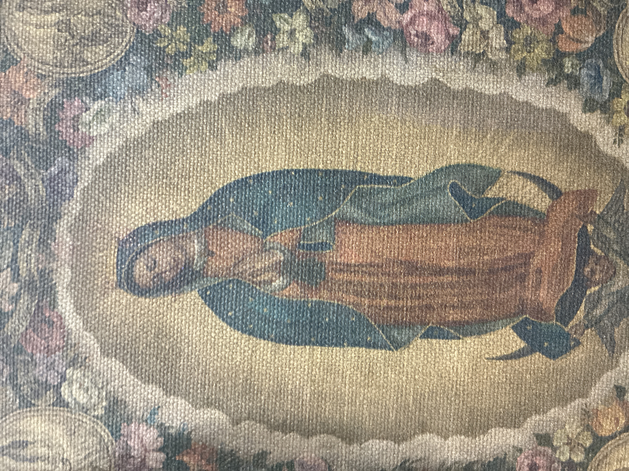 Virgin of Guadalupe artwork and man documented in Cuautitlán Izcalli