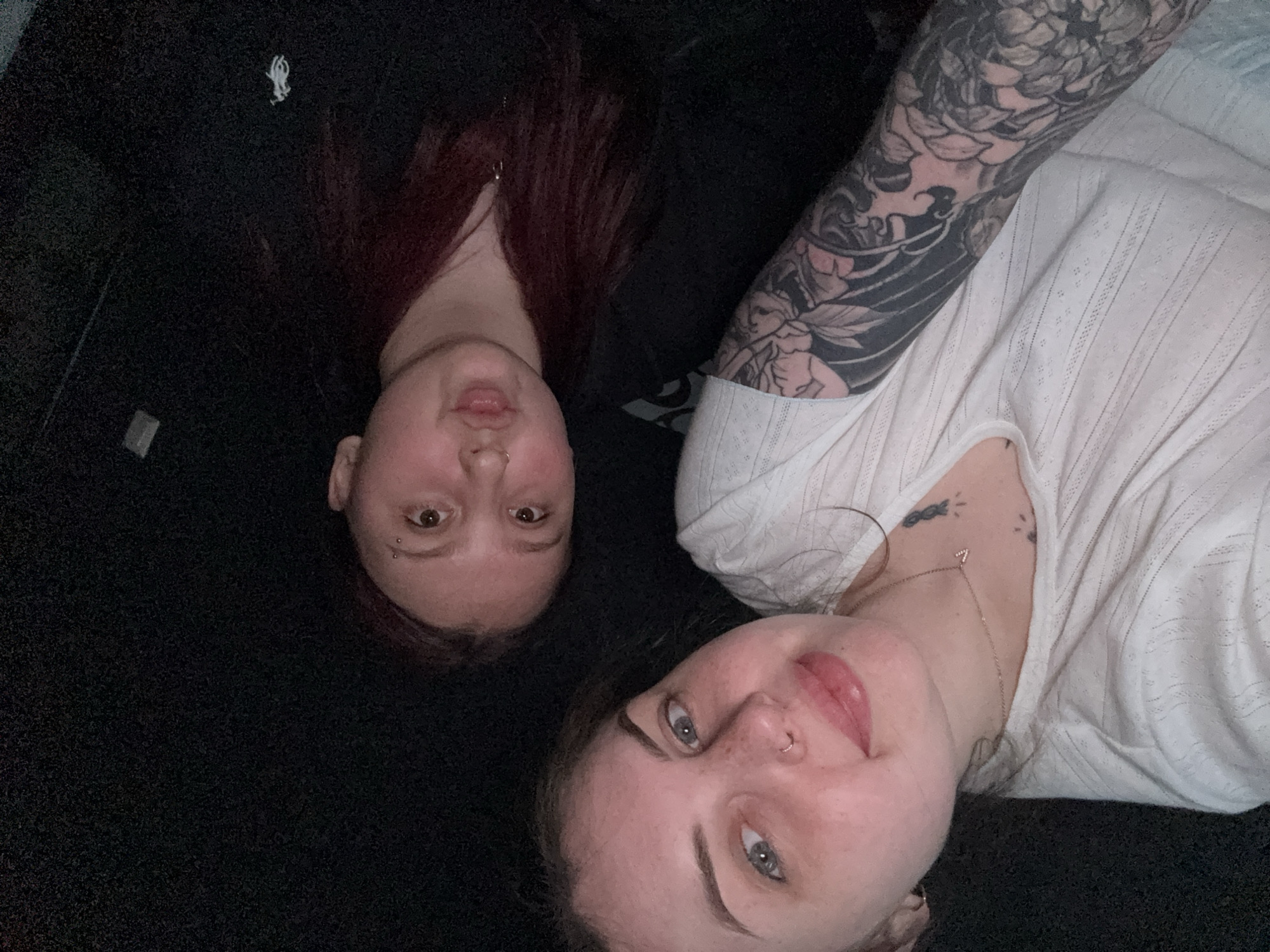 Two women rest together in Chornomorskoe, Ukraine