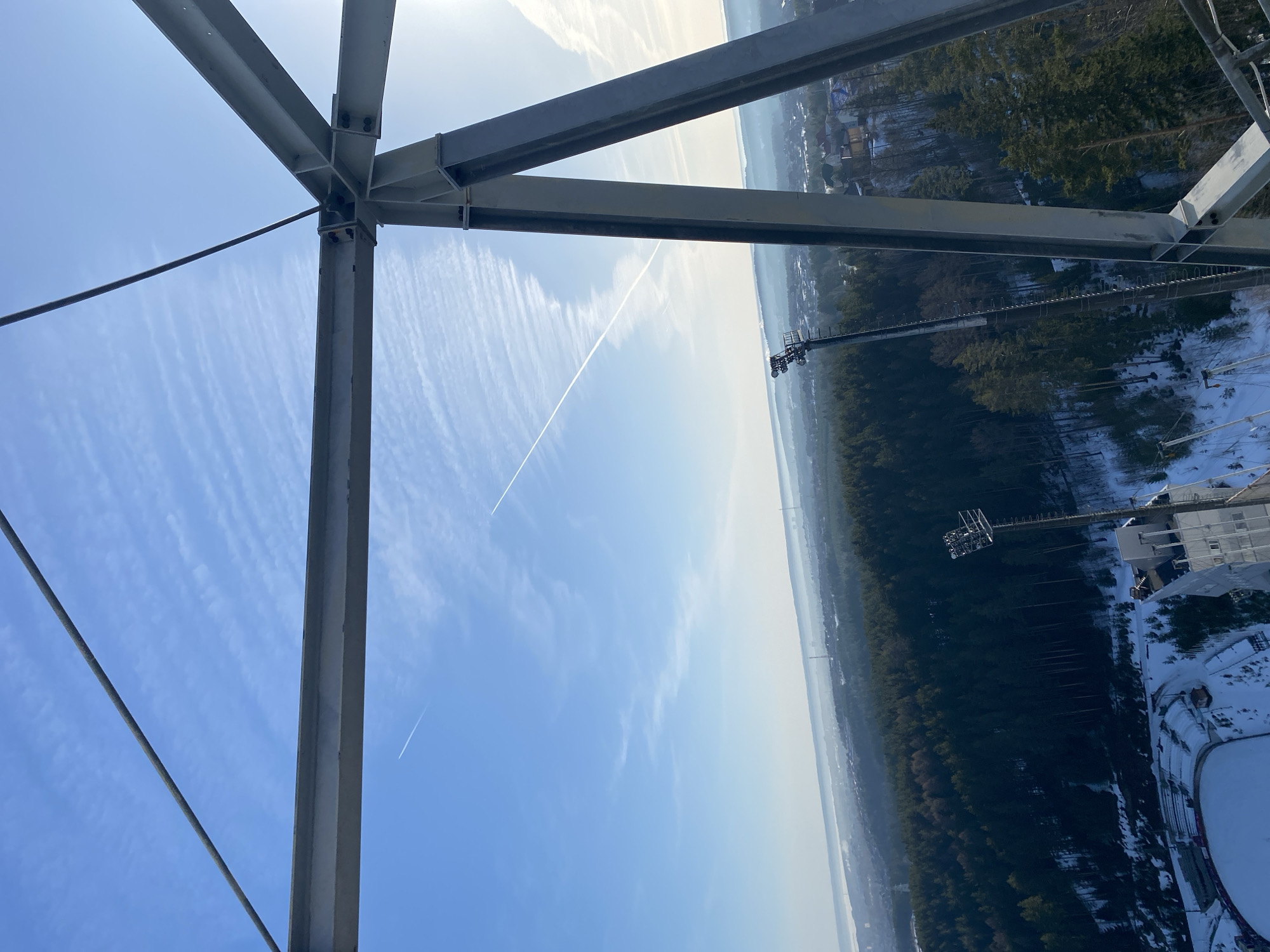 Views captured from ski jump tower in Прикамский, Russia