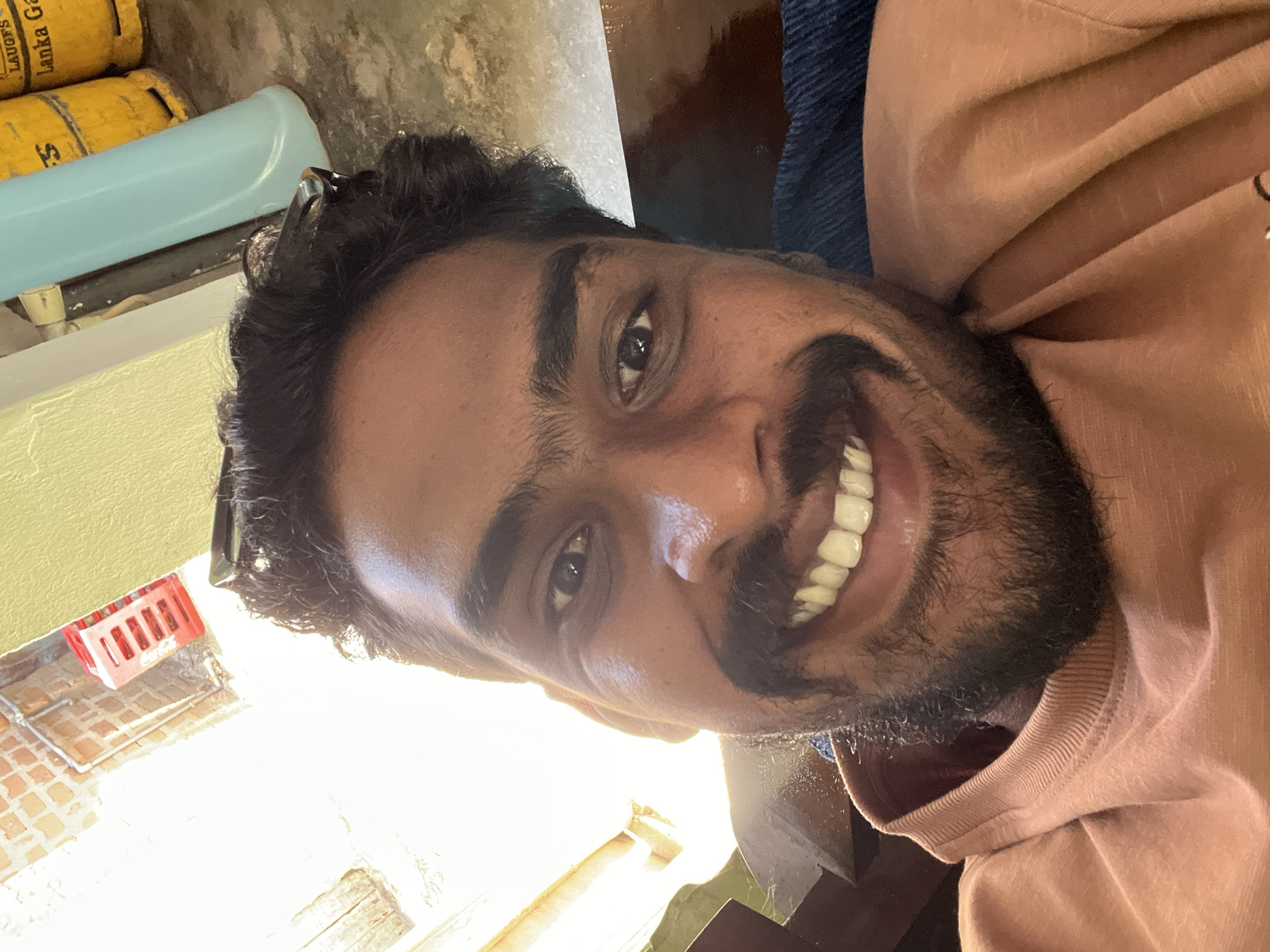 Morning memories captured: selfie, Sri Lankan street scene, medical facility