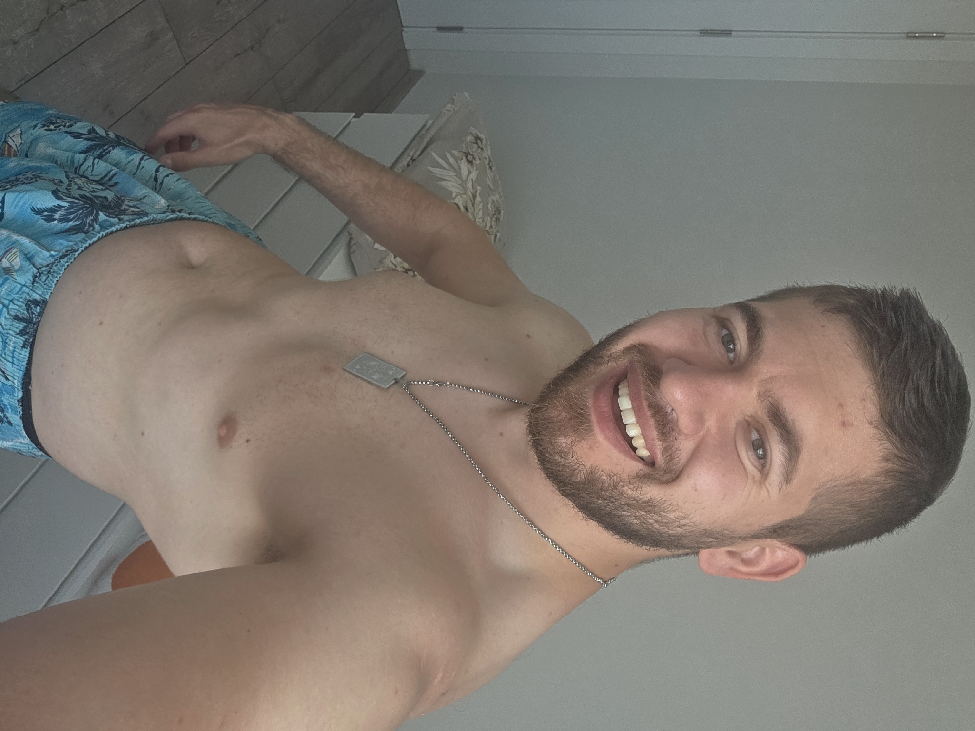 Man photographed in casual poses at Bulgarian residence