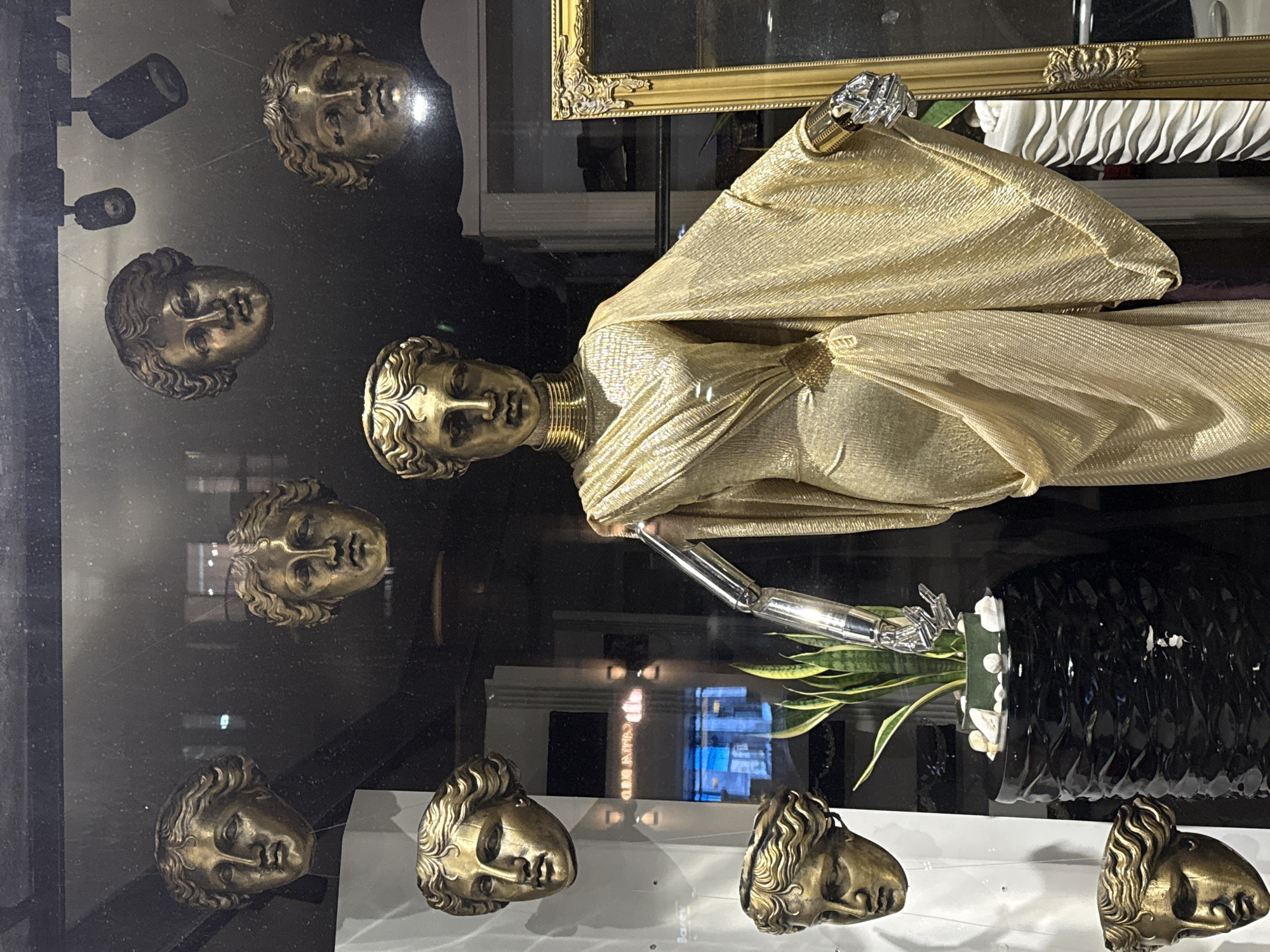 Robotic art displays featuring mannequins observed in Yerevan