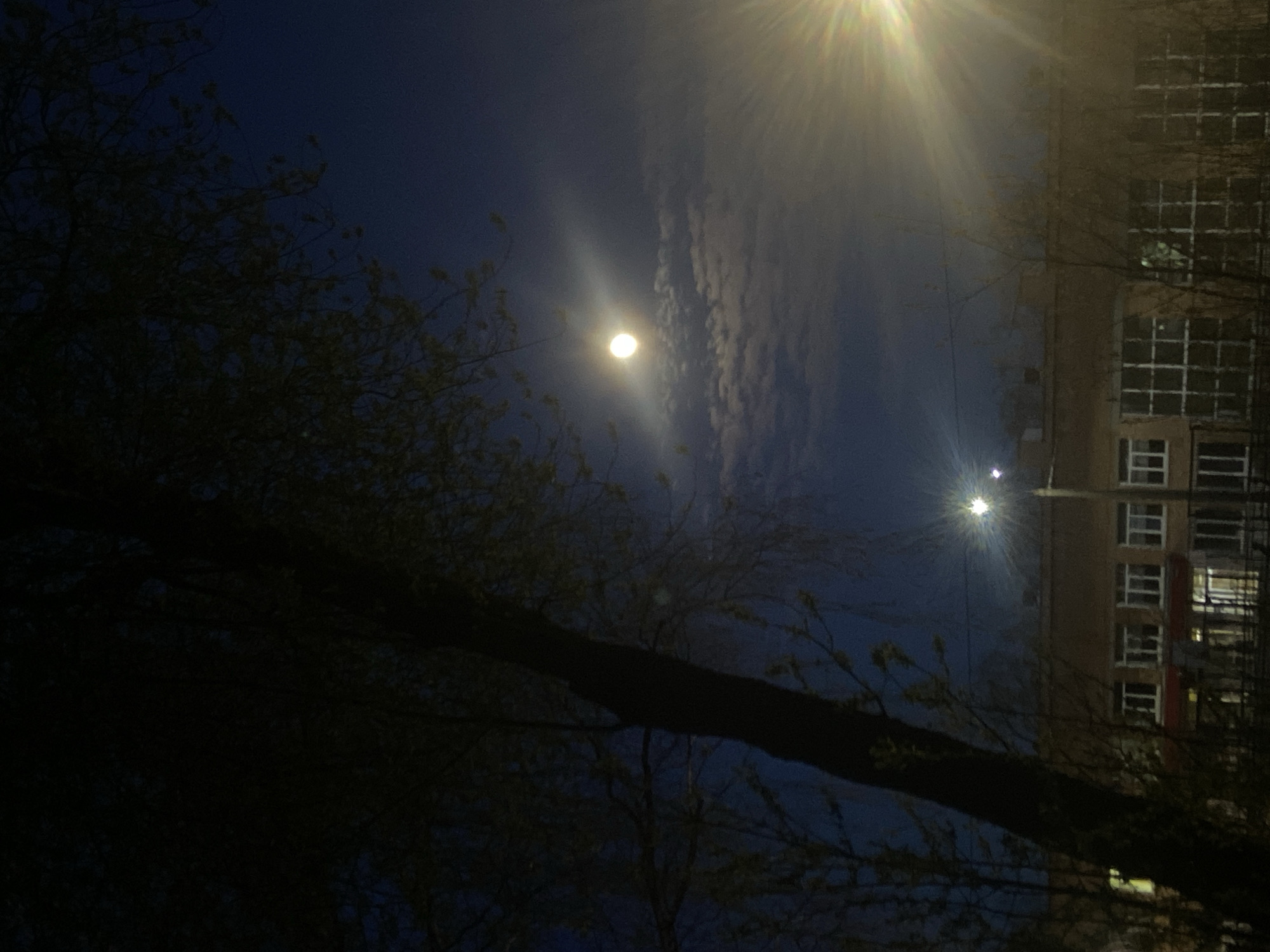 Nighttime scene documented in Izhevsk, Russia shows illuminated contrasts
