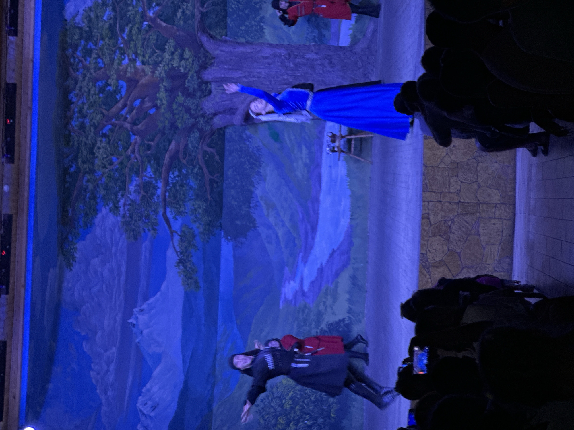 Traditional folk performance on stage in Bolshoy Kichmai, Russia
