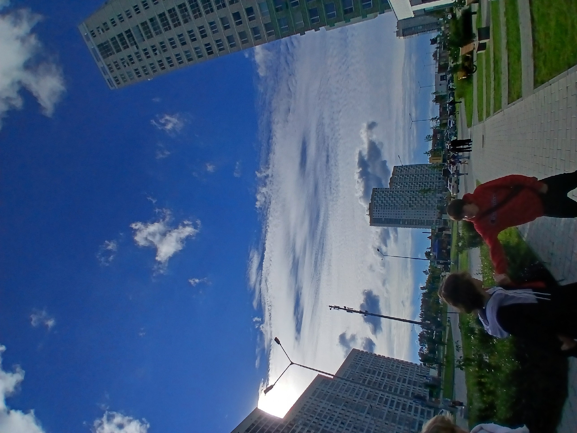 Sunny afternoon in a Yekaterinburg urban park