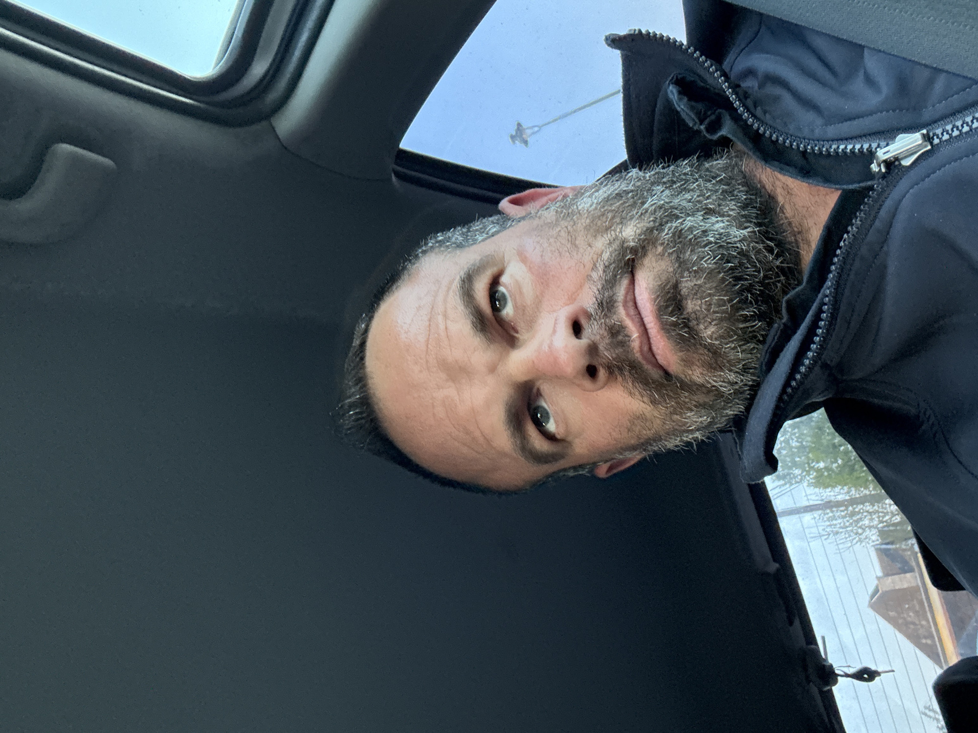Man spotted sitting in vehicle with sunroof in Belgium
