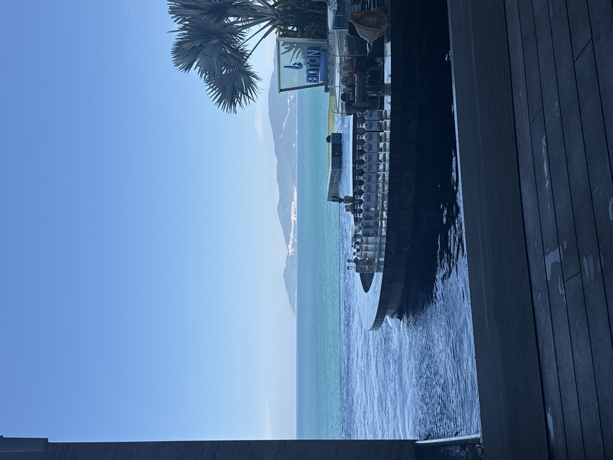 Early morning scenes at oceanfront bar in Nha Trang