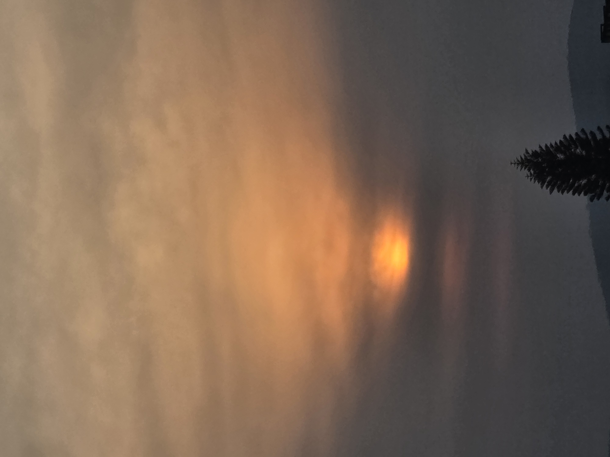 Thick orange haze obscures sky in Amayuca, Mexico