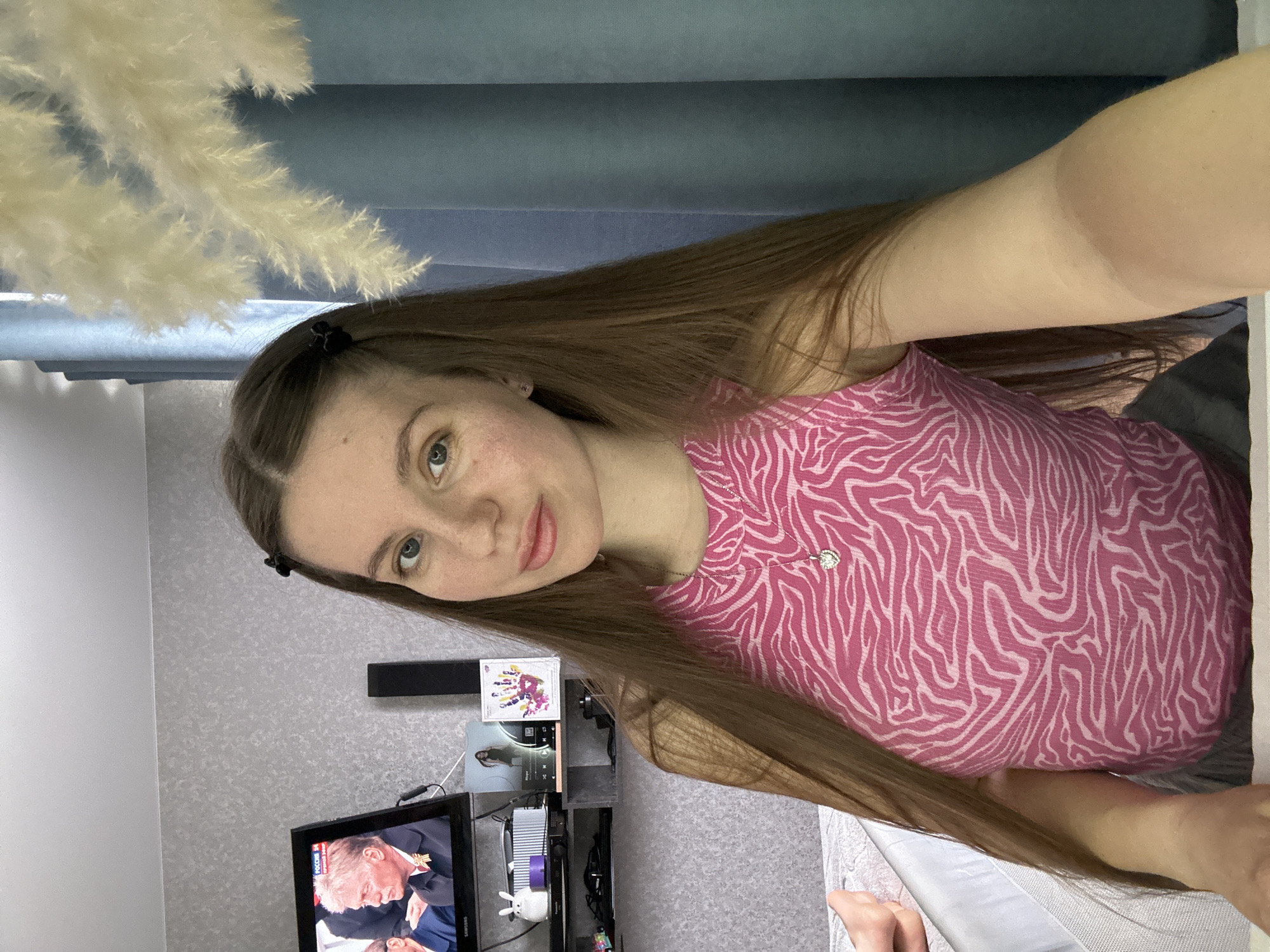 Woman documents morning beauty routine with toddler in Klin