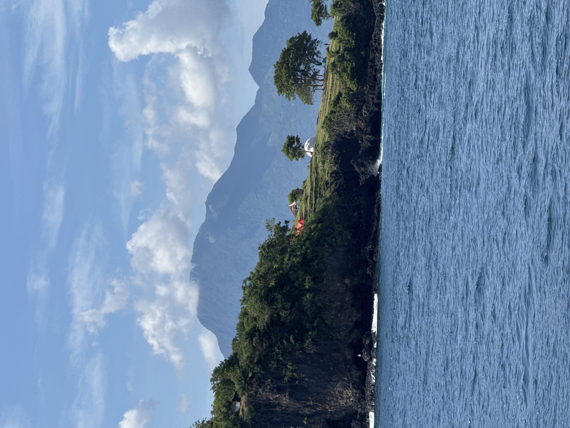 Morning coastal landscape observed in Karangasem, Indonesia