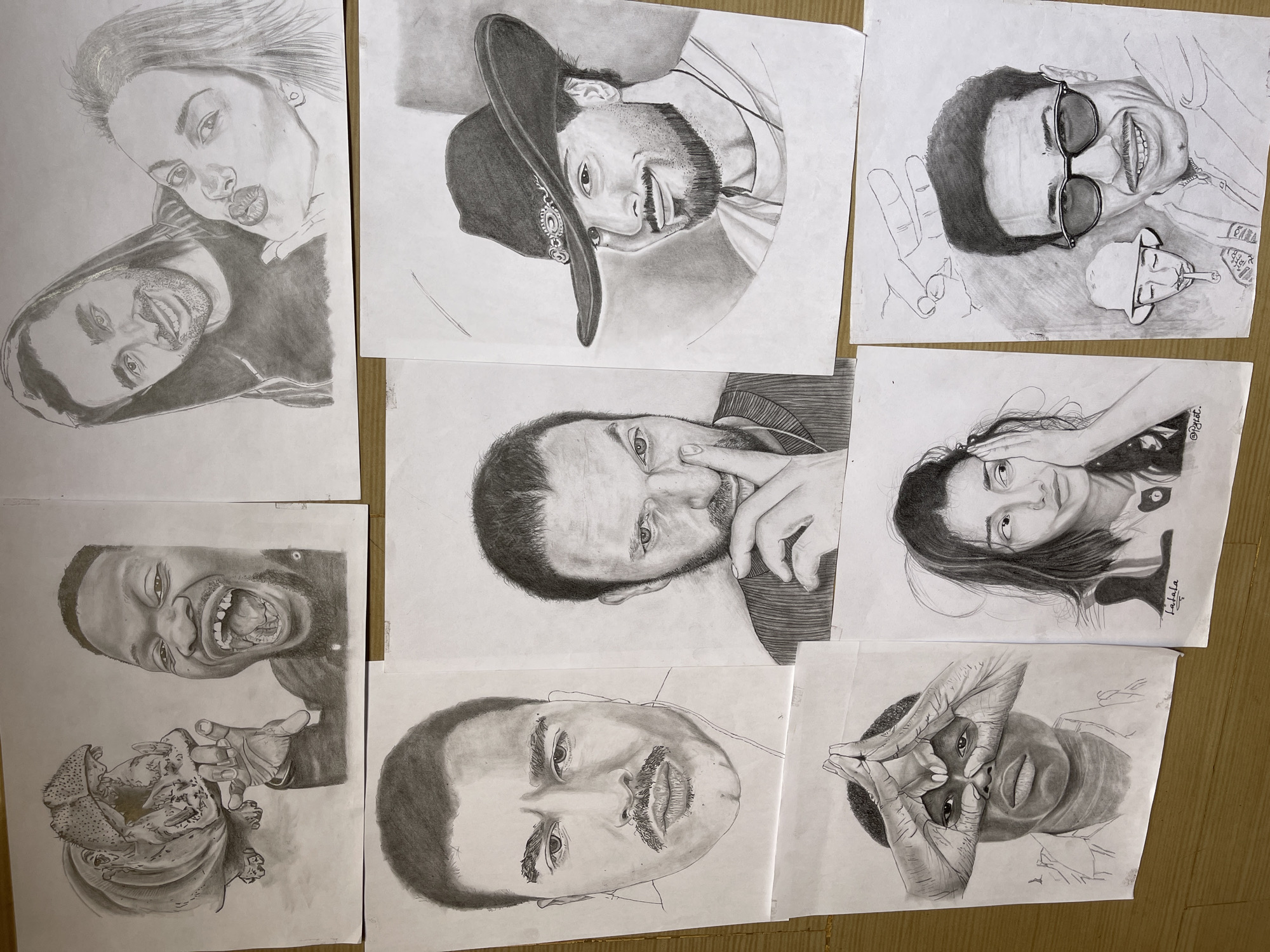 Artist creates portrait sketches in Jos, Nigeria