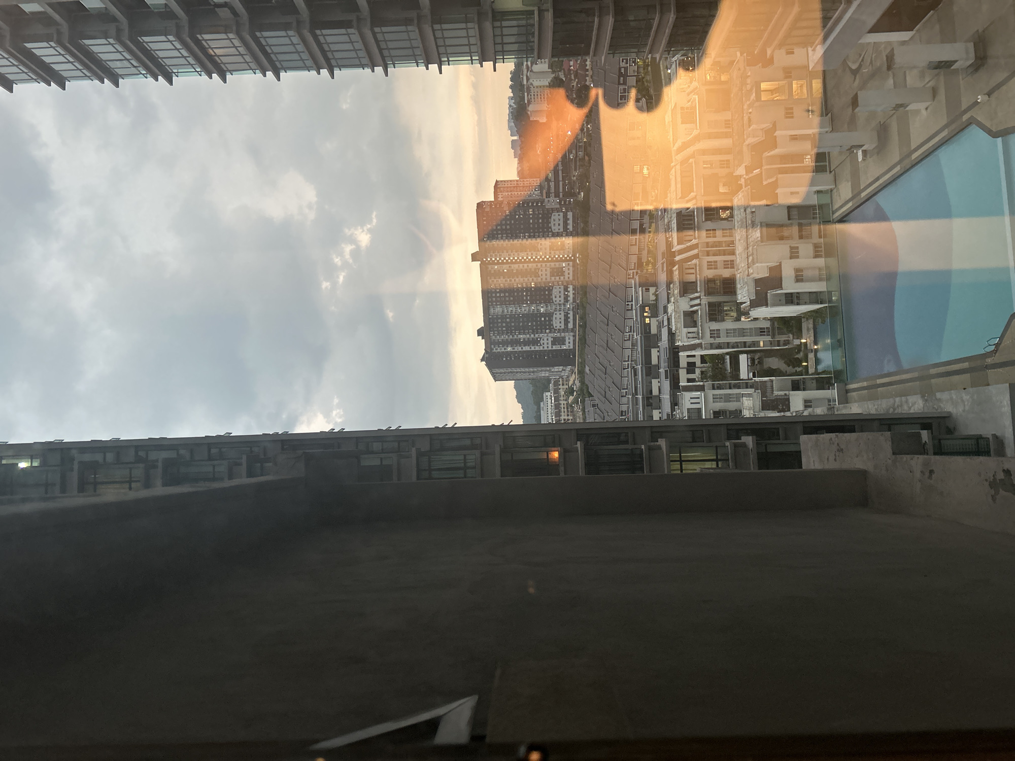 Overcast skies observed from Kuala Lumpur high-rise