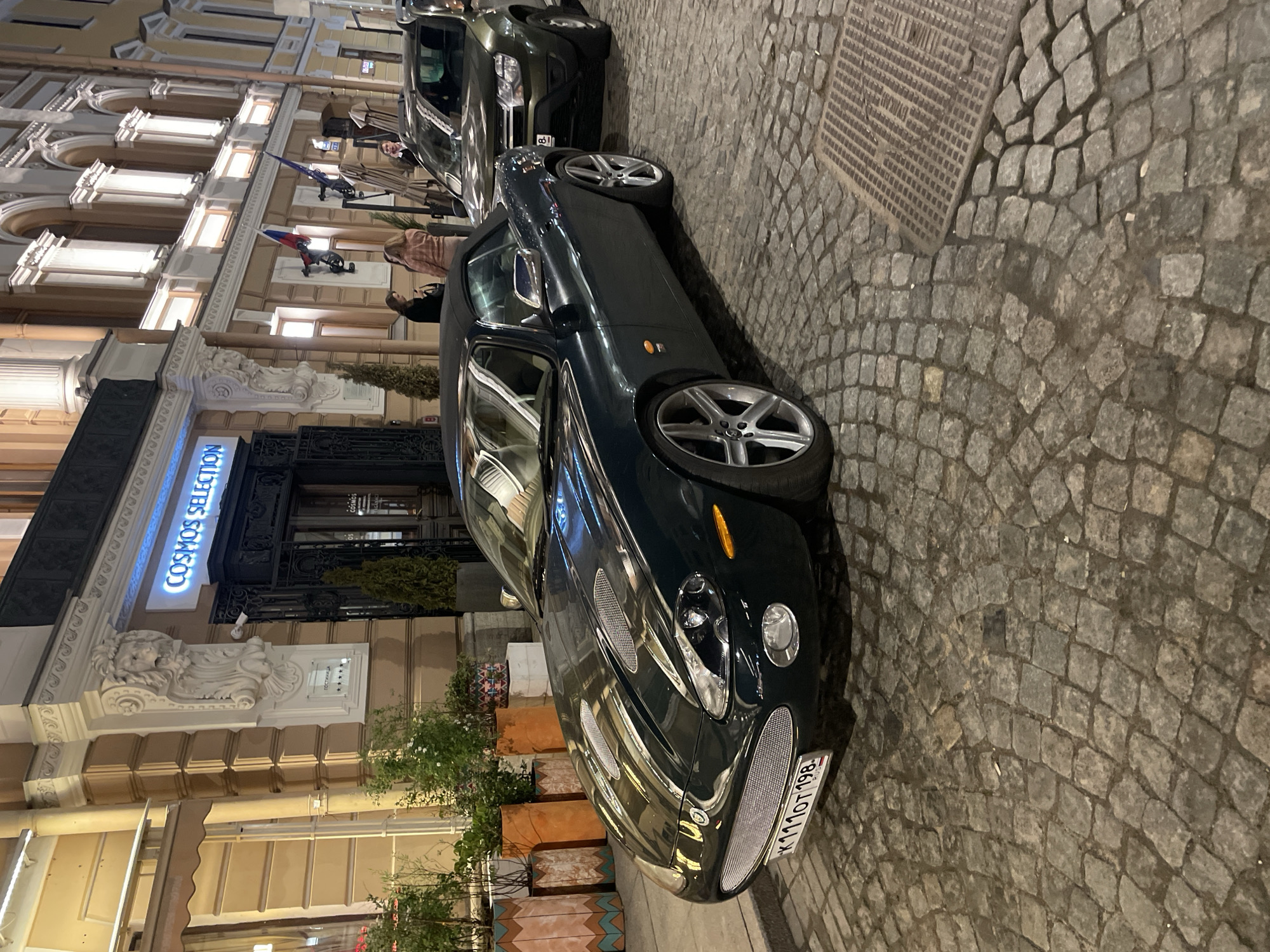 Luxury sports car spotted on Saint Petersburg cobblestone street
