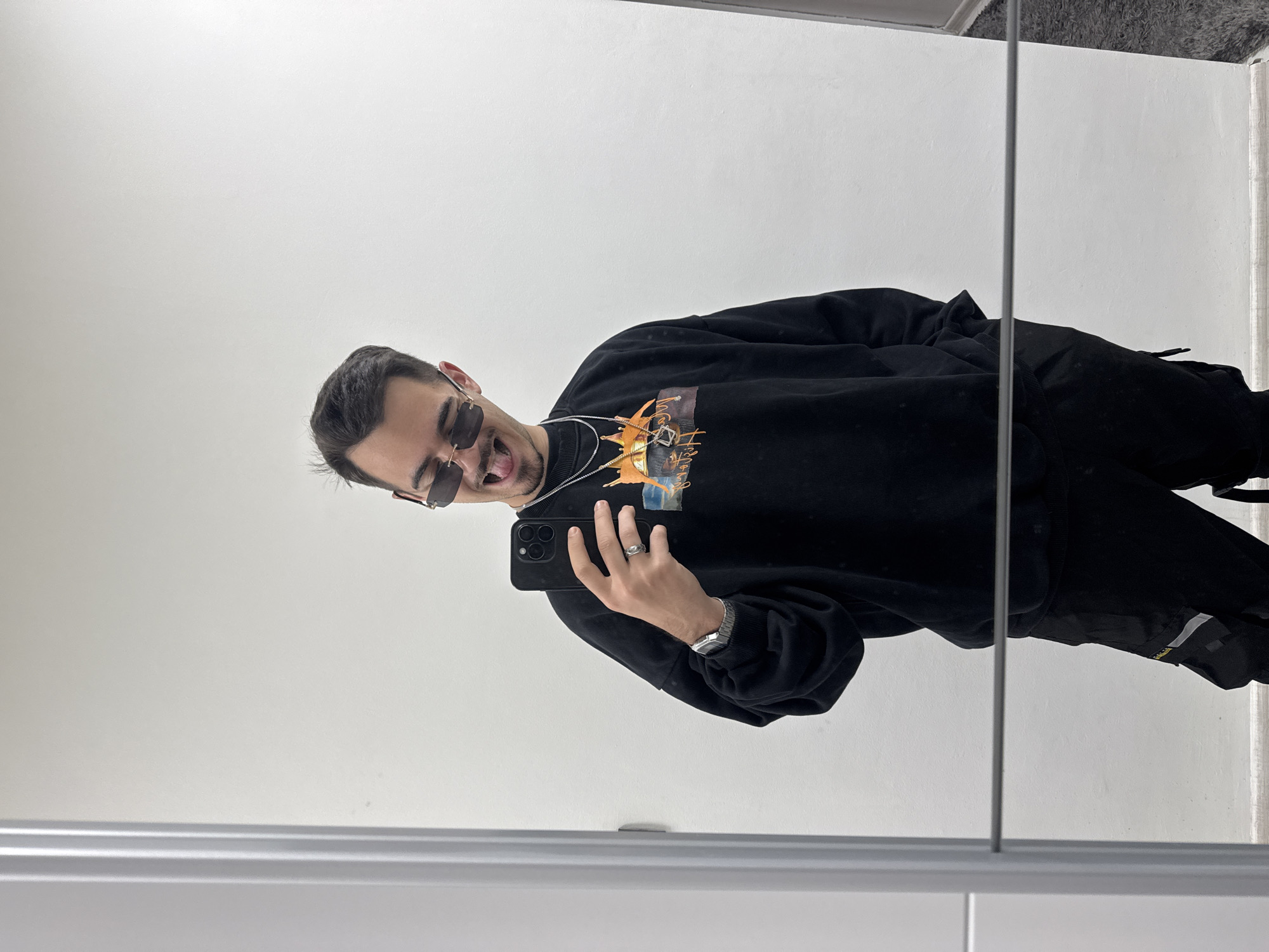 Couple Takes Multiple Mirror Selfies in Sofia Indoor Location