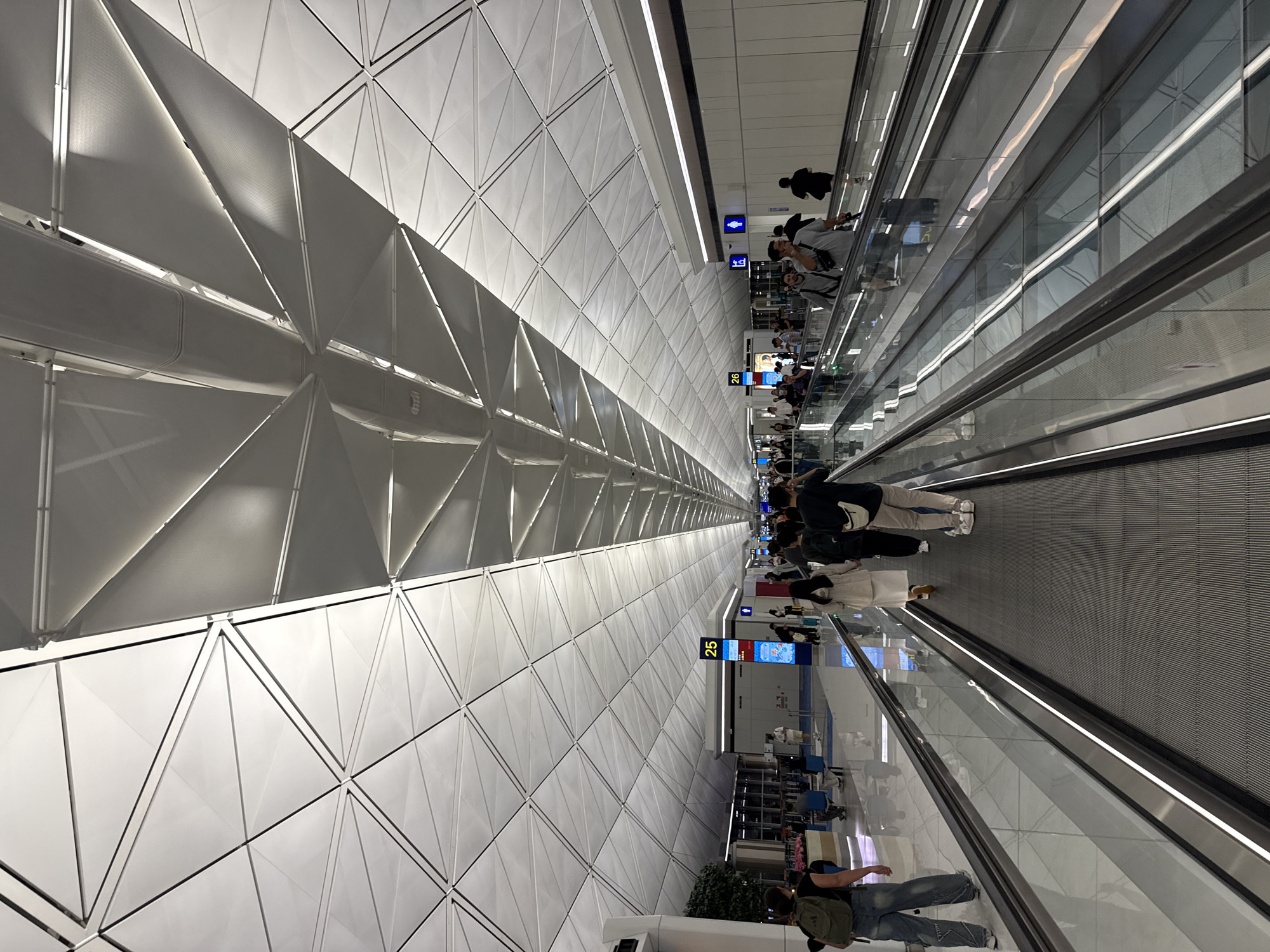 Routine passenger flow observed at Hong Kong International Airport