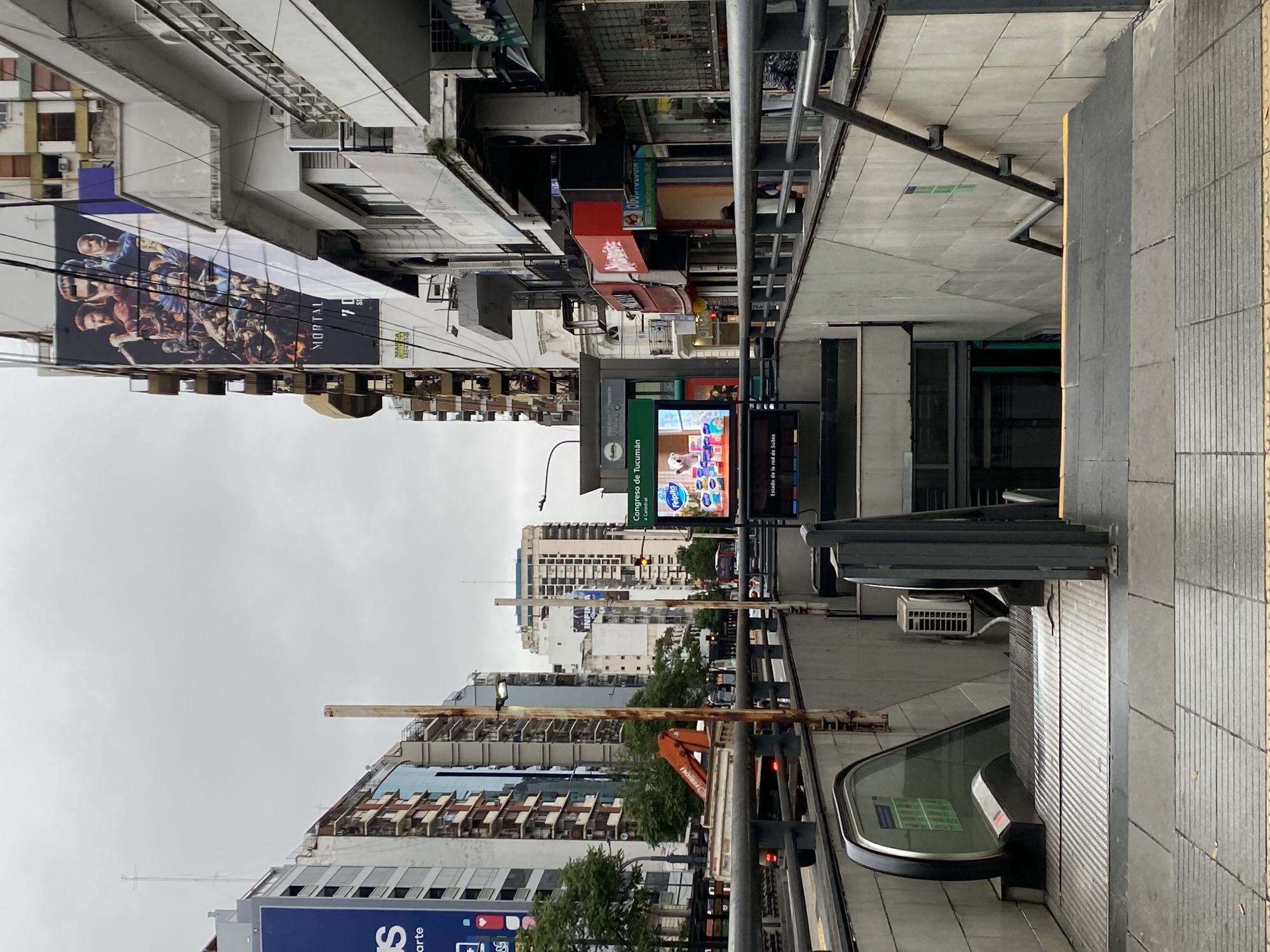 Street traffic observed from elevated view in Buenos Aires
