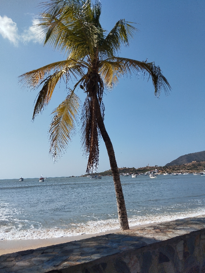 Evening beach scenes documented in Juan Griego, Venezuela