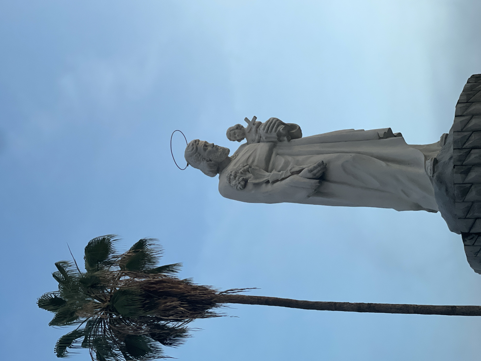 Saint Joseph monument at sunset in a Maracay public square