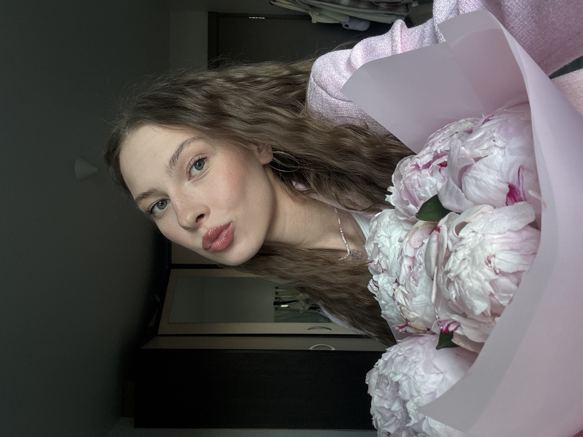 Pink peonies and a pink blazer, many ways.