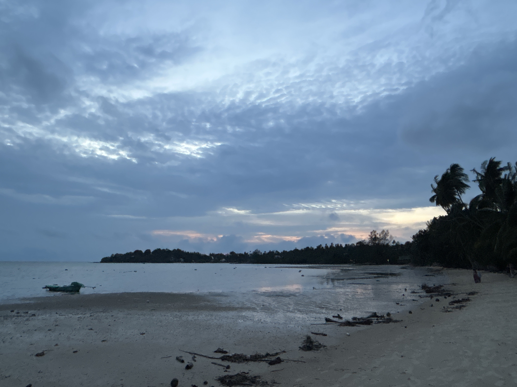 Peaceful twilight moments captured on Ko Pha-ngan beach Thailand