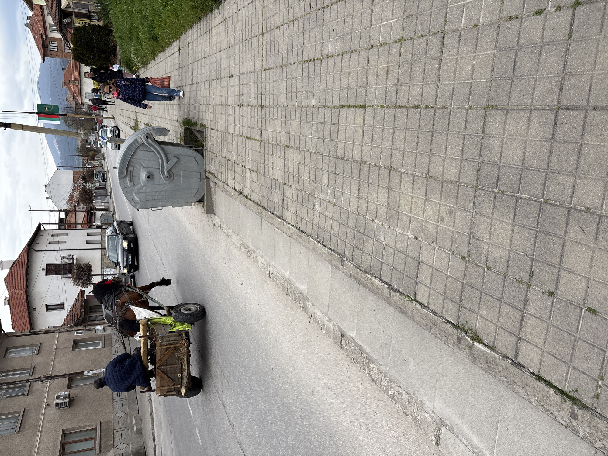 Spring afternoon documented in Panagyurishte with tulips and street scenes
