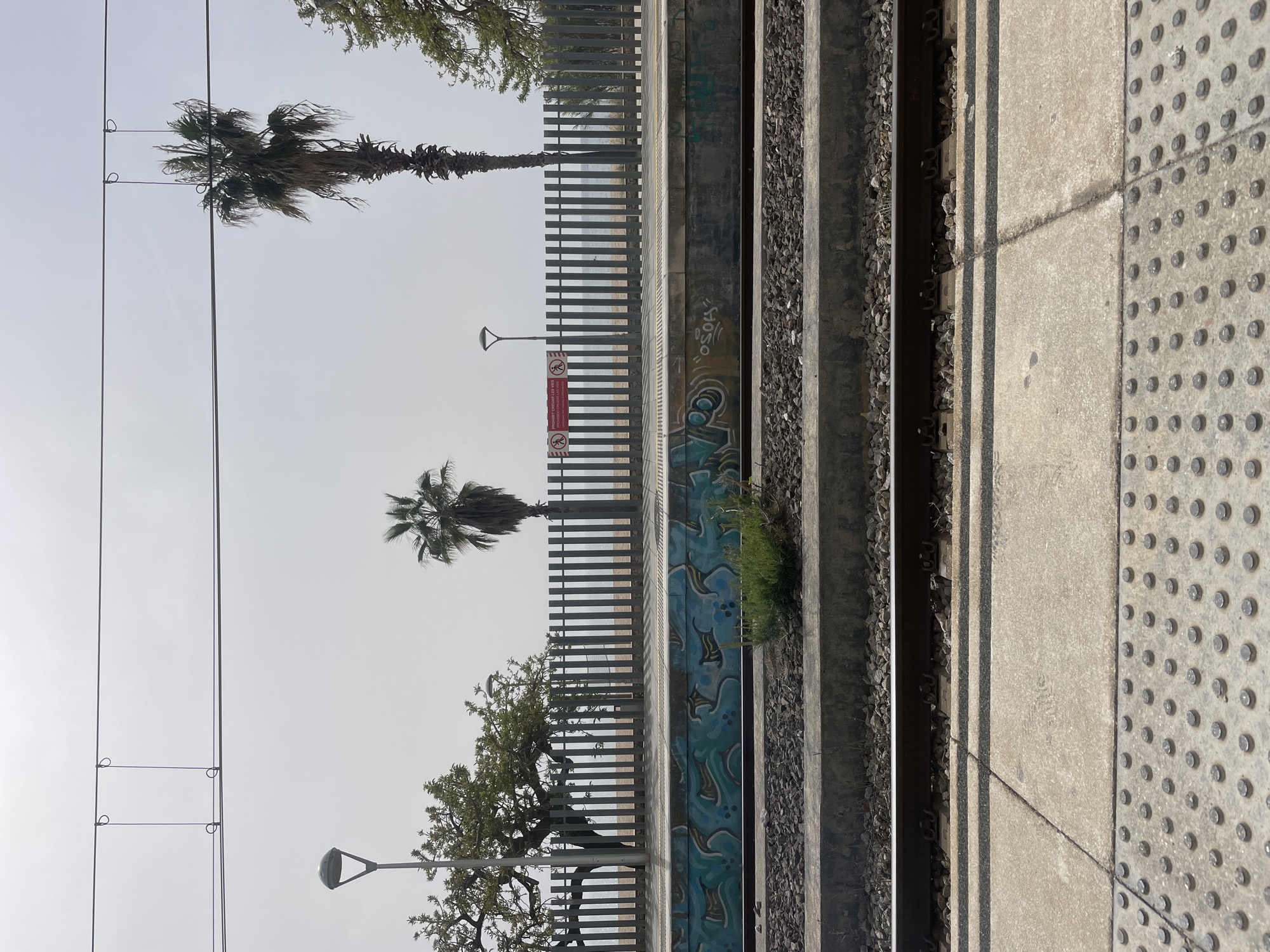 Train platform documented at Canet De Mar station