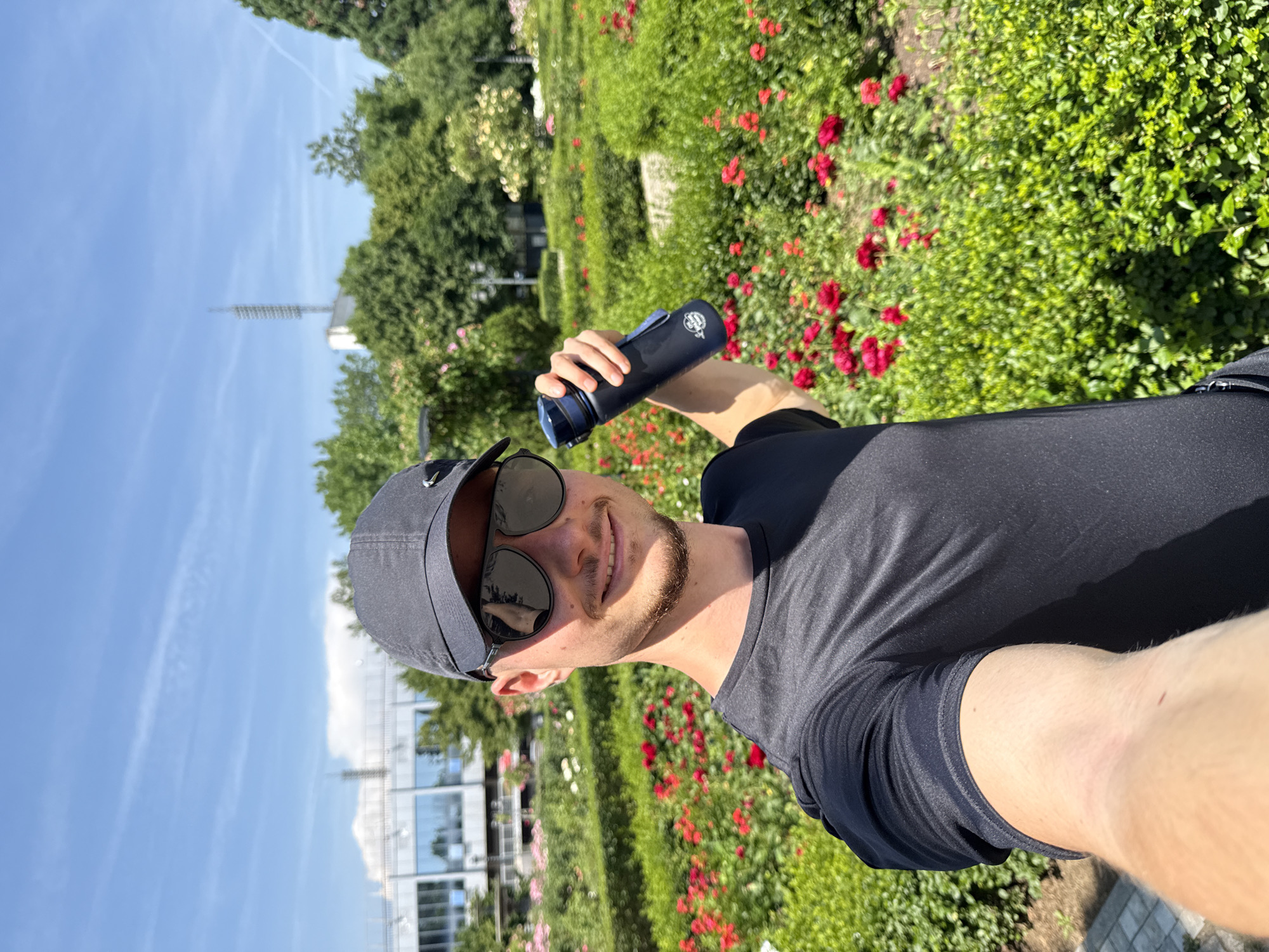 Morning selfie session captured across Sofia's downtown parks and streets